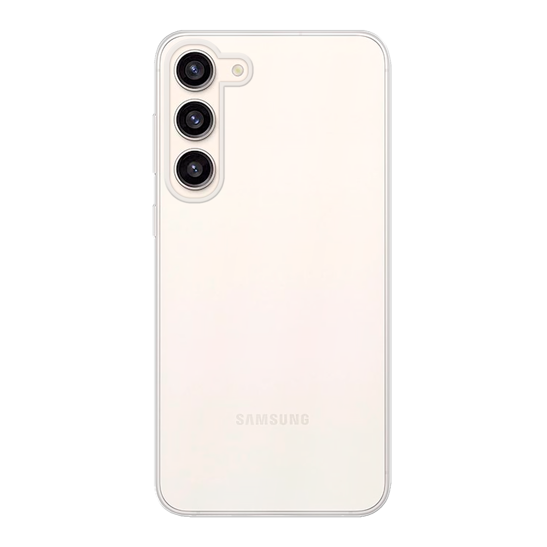 Samsung Galaxy S23 Plus Zachte hoes (achterkant bedrukt, transparant)