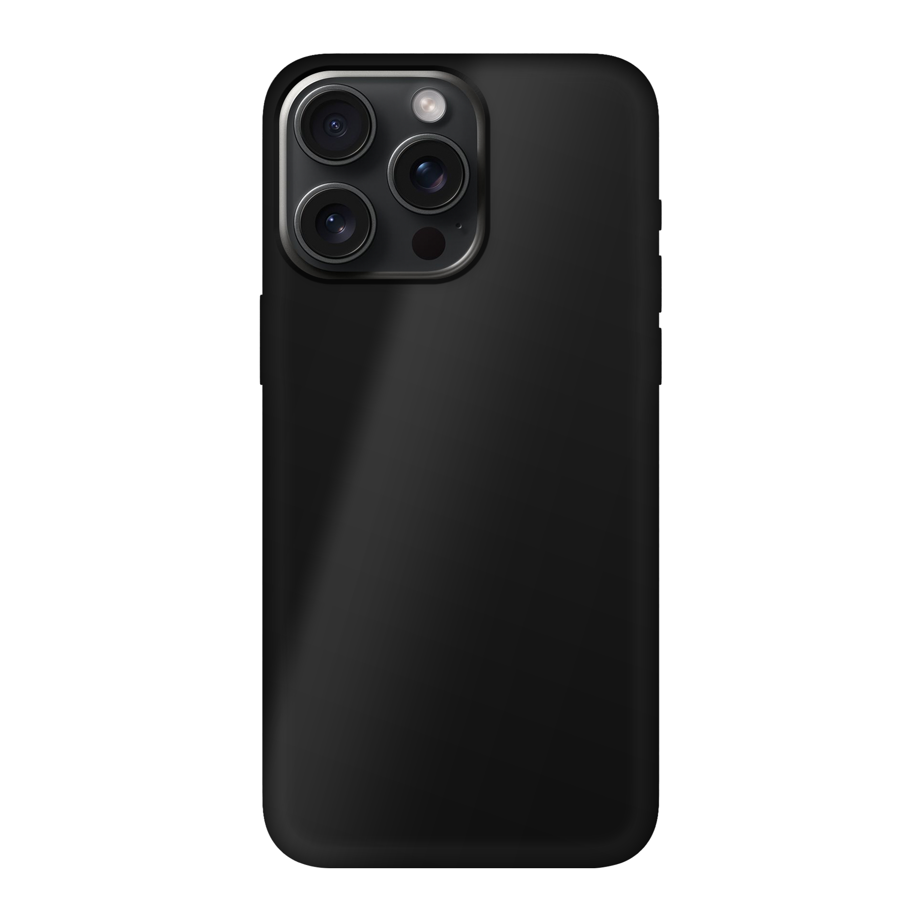 Apple iPhone 15 Pro Max Zachte hoes (achterkant bedrukt, zwart)