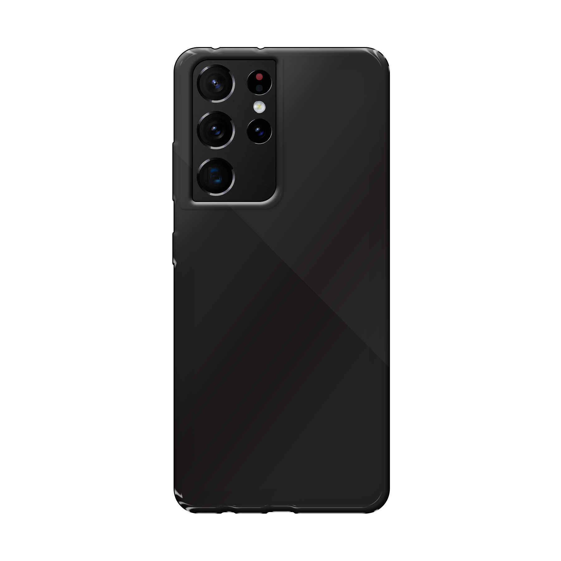 Samsung Galaxy S21 Ultra 5G Zachte hoes (achterkant bedrukt, zwart)