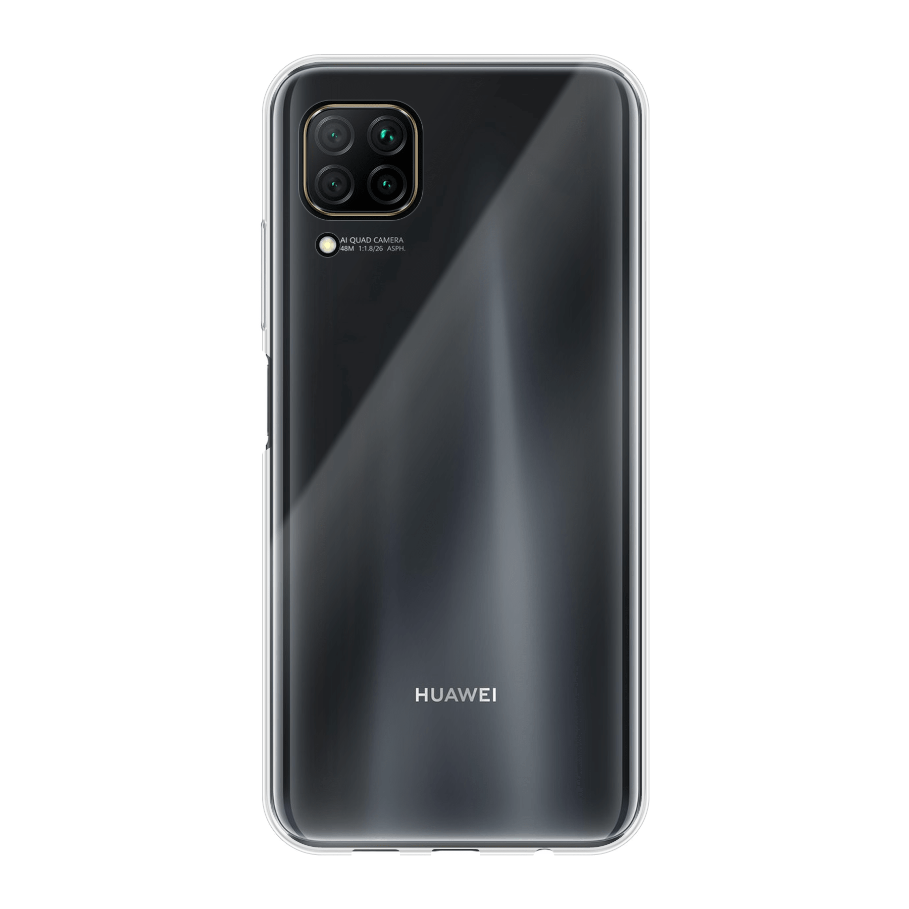 Huawei P40 Lite Zachte hoes (achterkant bedrukt, transparant)