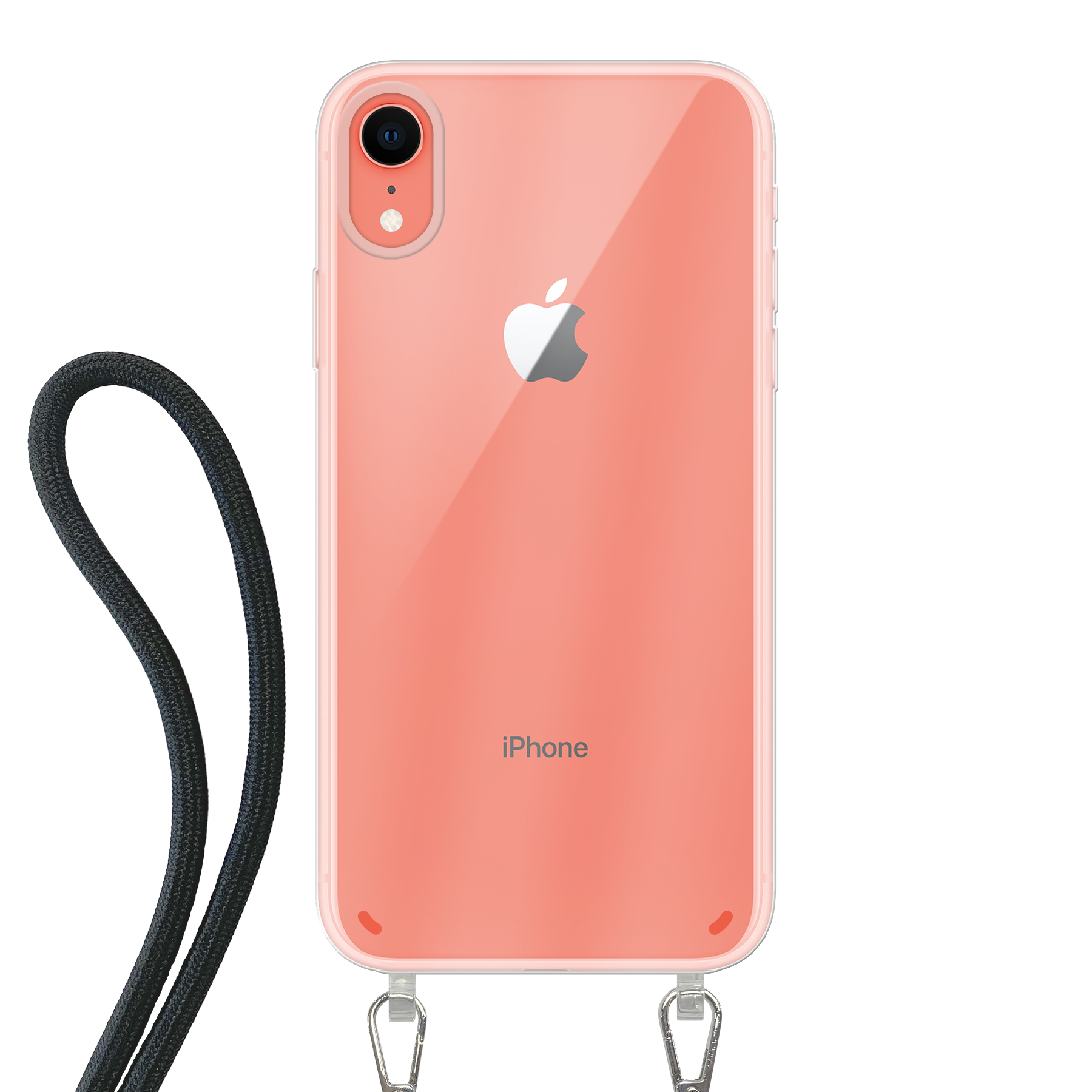 Apple iPhone Xr Crossbody hoesje (achterkant bedrukt, transparant)