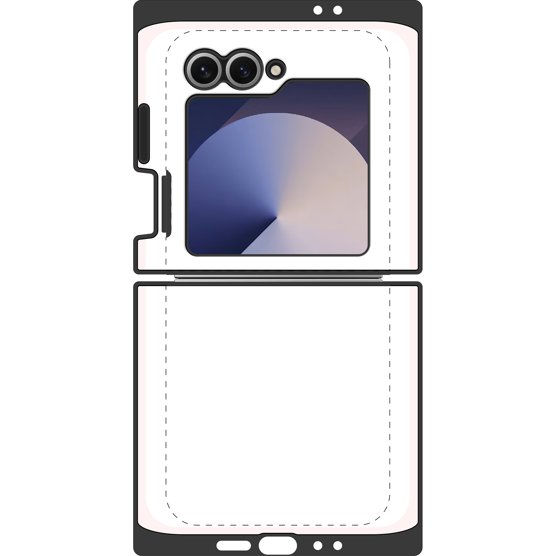 Samsung Galaxy Z Flip6 Tough case (volledig bedrukt, zwarte inzet)