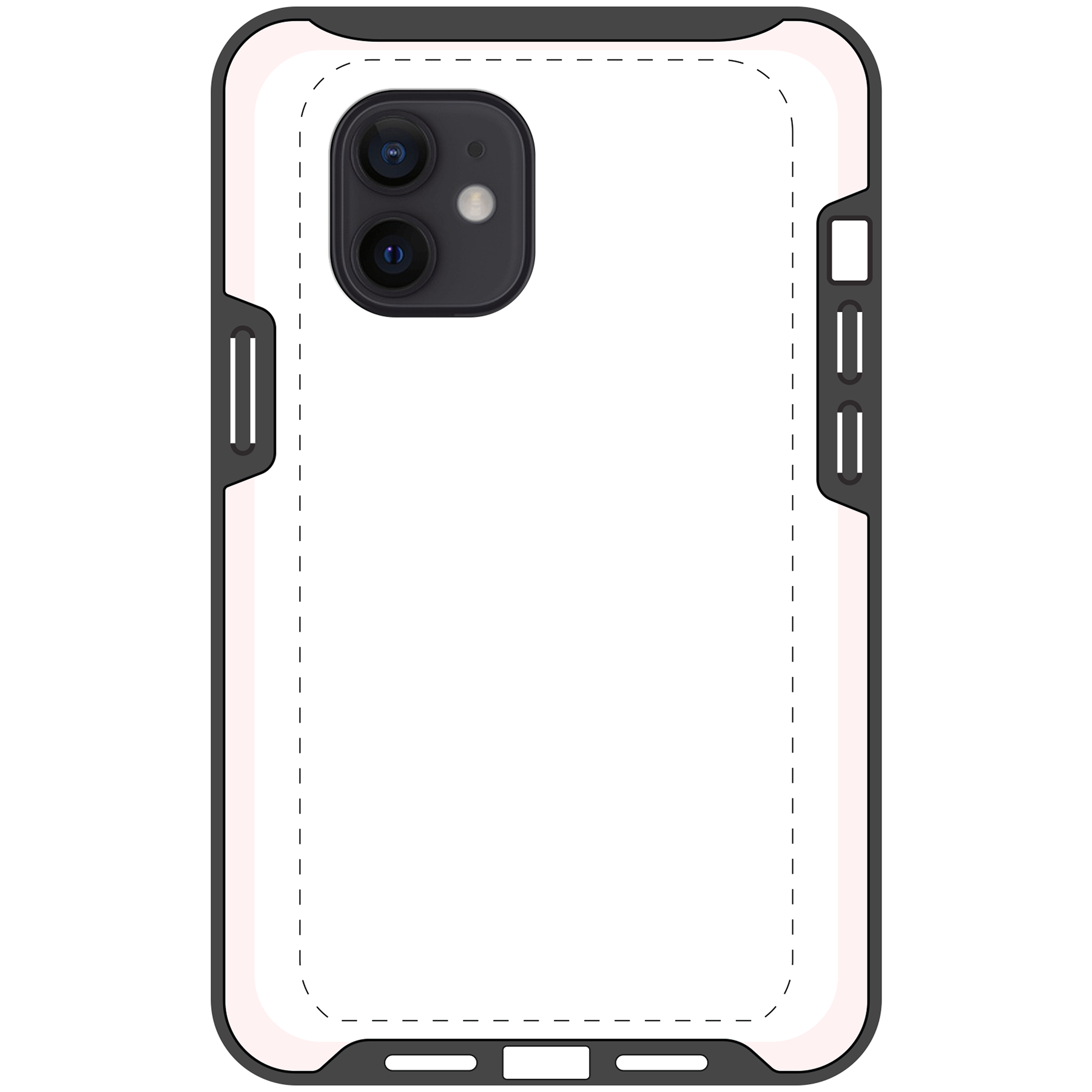 Apple iPhone 12 mini Tough case (volledig bedrukt, zwarte inzet)