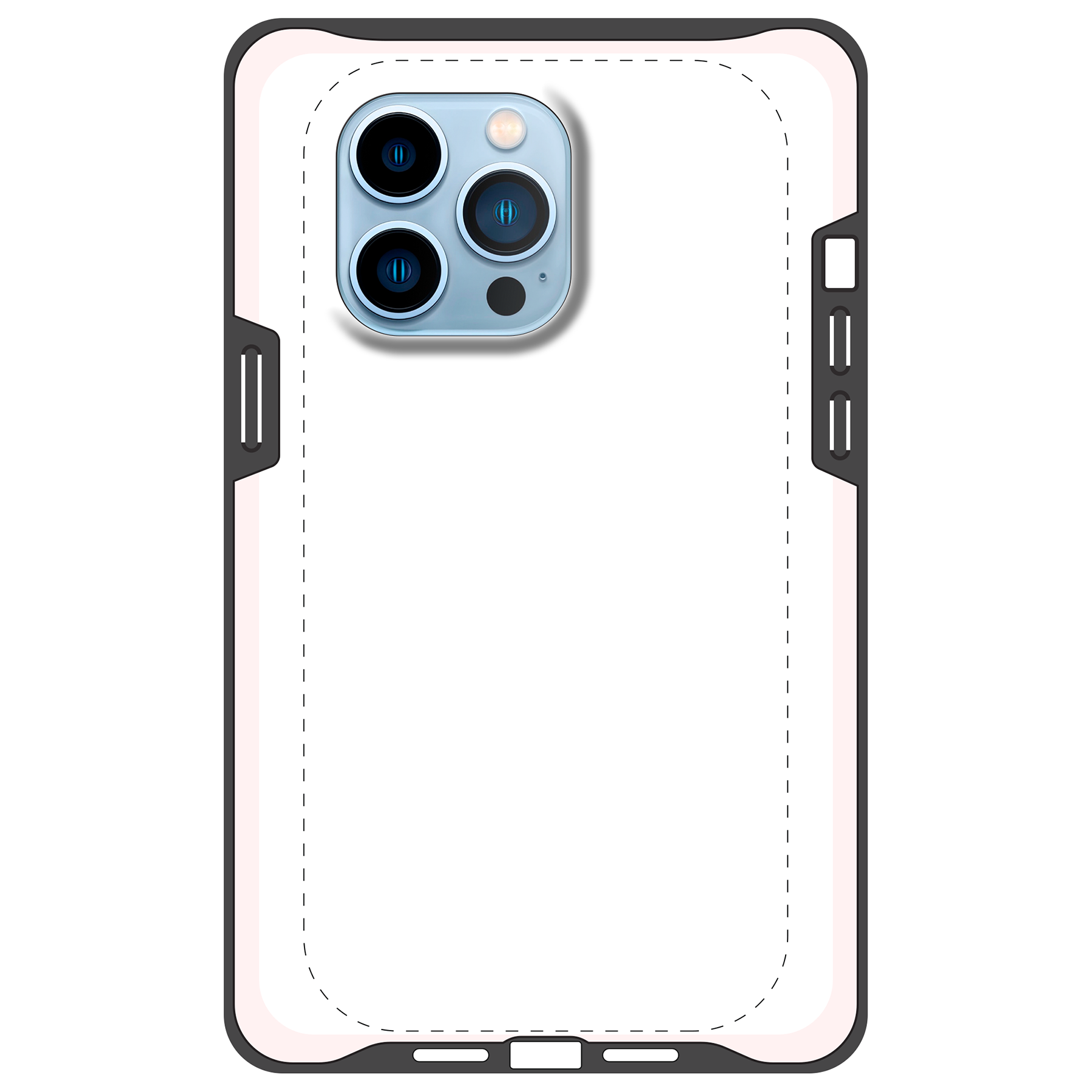 Apple iPhone 14 Pro Max Tough case (volledig bedrukt, zwarte inzet)