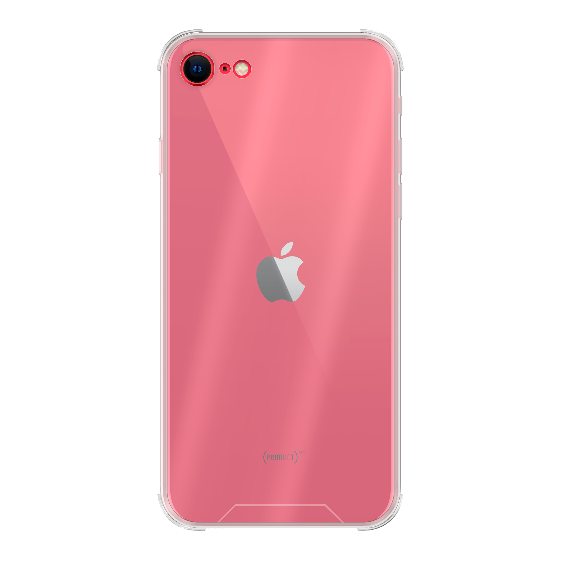 Apple iPhone 7 / 8 / SE (2020) / SE (2022) Bumper case (achterkant bedrukt, transparant)