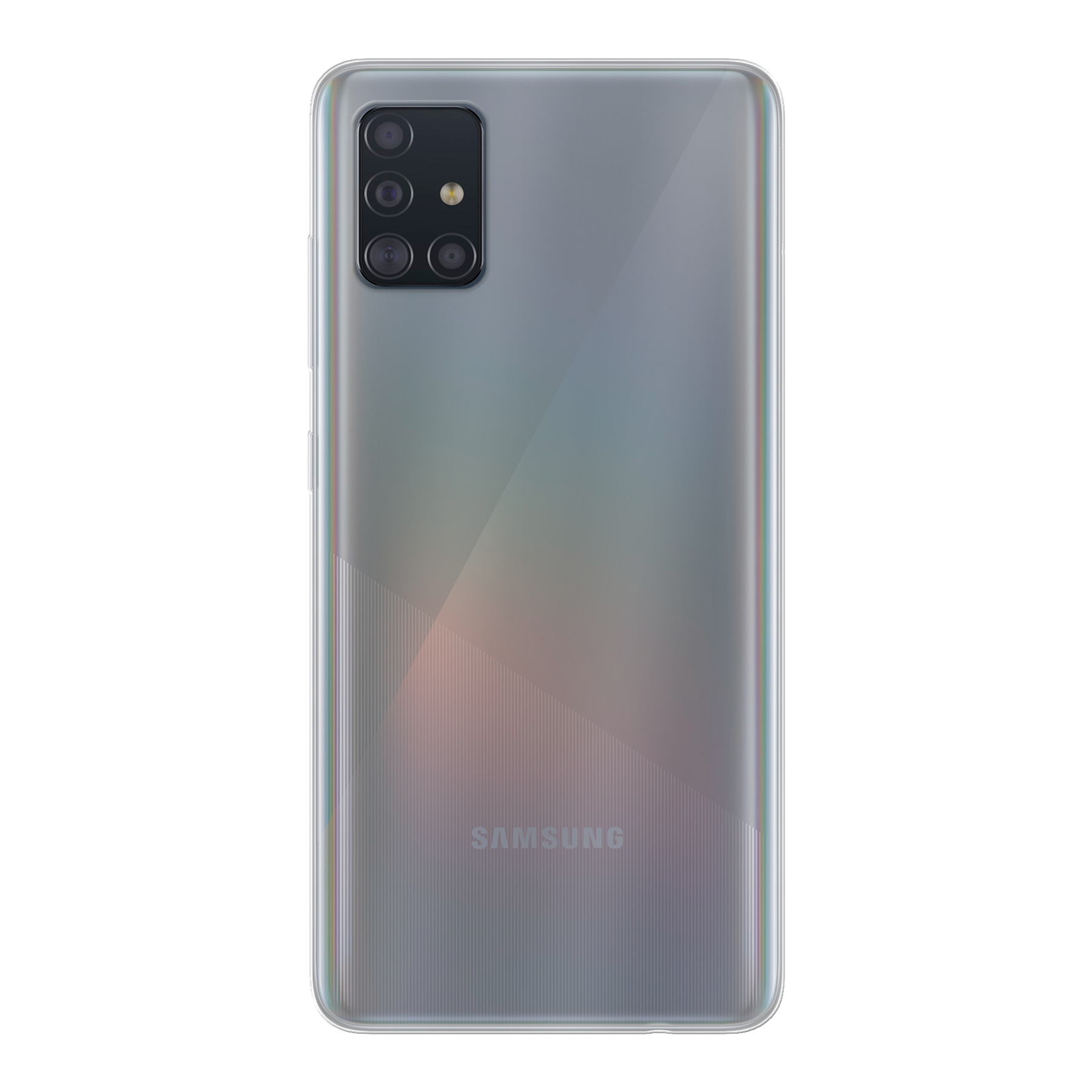 Samsung Galaxy A51 4G Zachte hoes (achterkant bedrukt, transparant)
