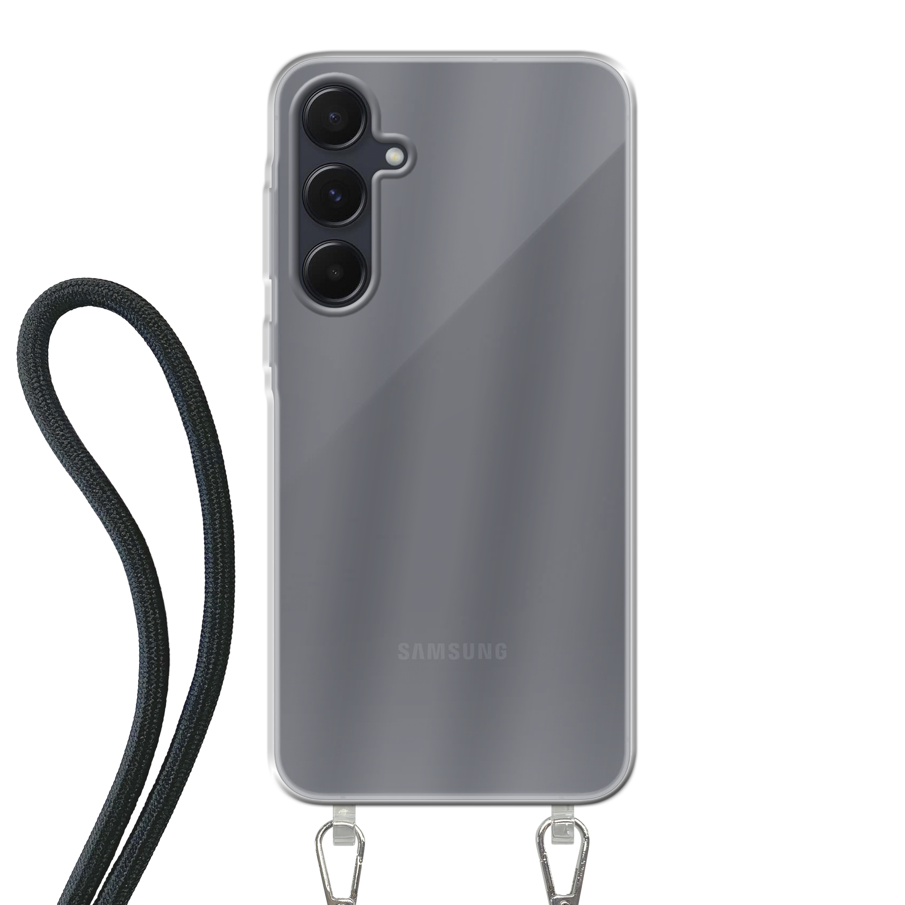 Samsung Galaxy A55 Crossbody hoesje (achterkant bedrukt, transparant)