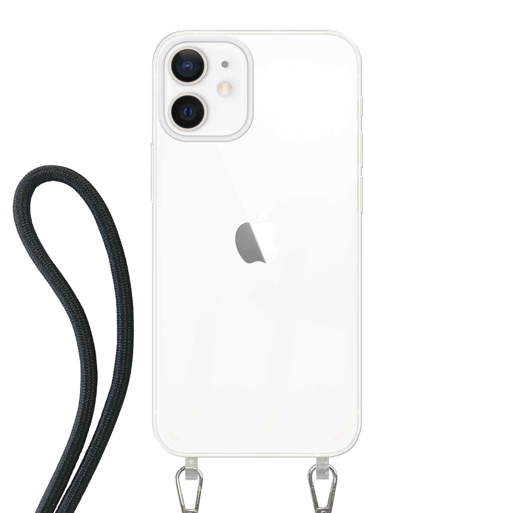 Apple iPhone 12 mini Crossbody hoesje (achterkant bedrukt, transparant)