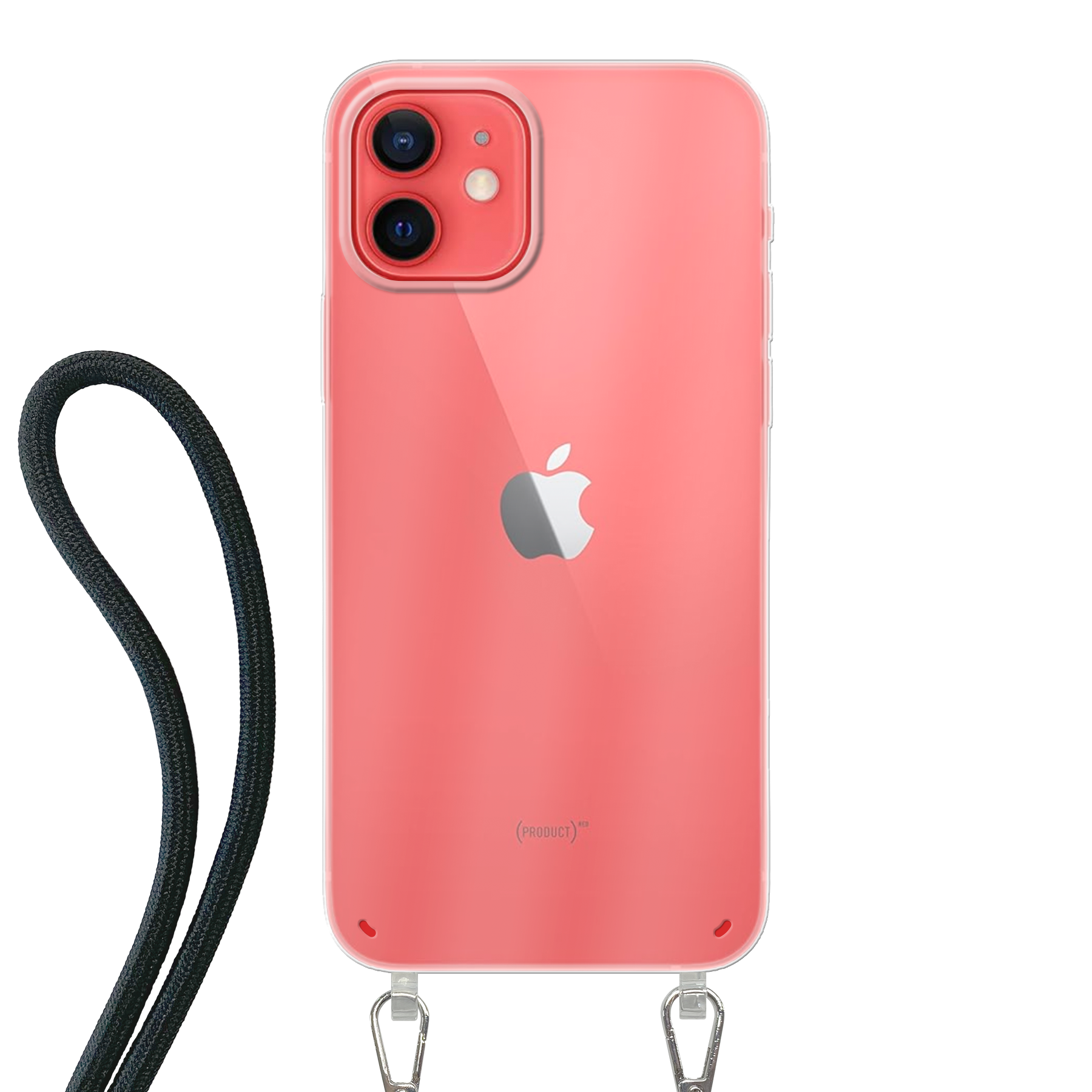 Apple iPhone 12 / iPhone 12 Pro Crossbody hoesje (achterkant bedrukt, transparant)