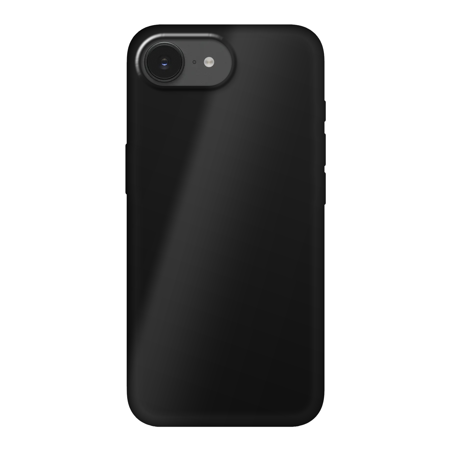 Apple iPhone 16e Zachte hoes (achterkant bedrukt, zwart)