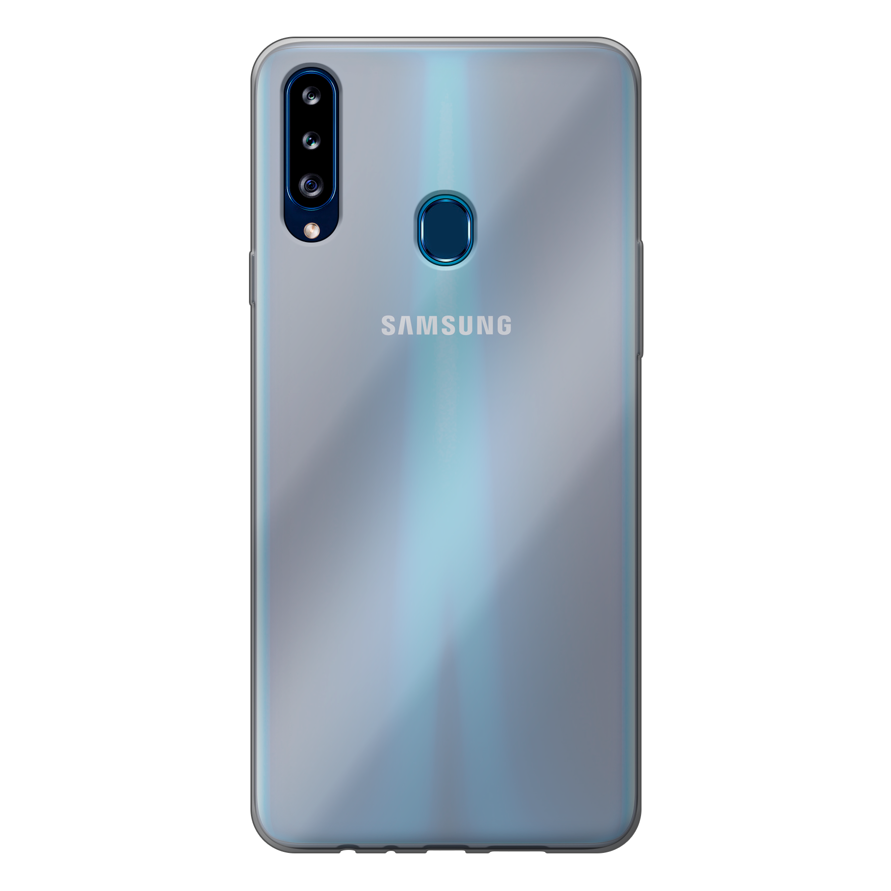 Samsung Galaxy A20s Zachte hoes (achterkant bedrukt, transparant)