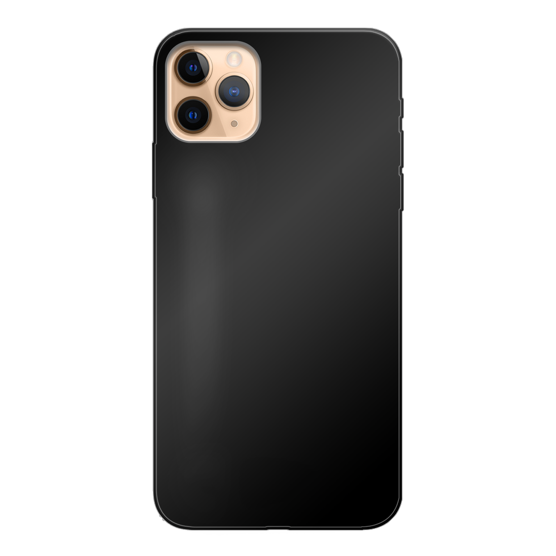 Apple iPhone 11 Pro Max Zachte hoes (achterkant bedrukt, zwart)