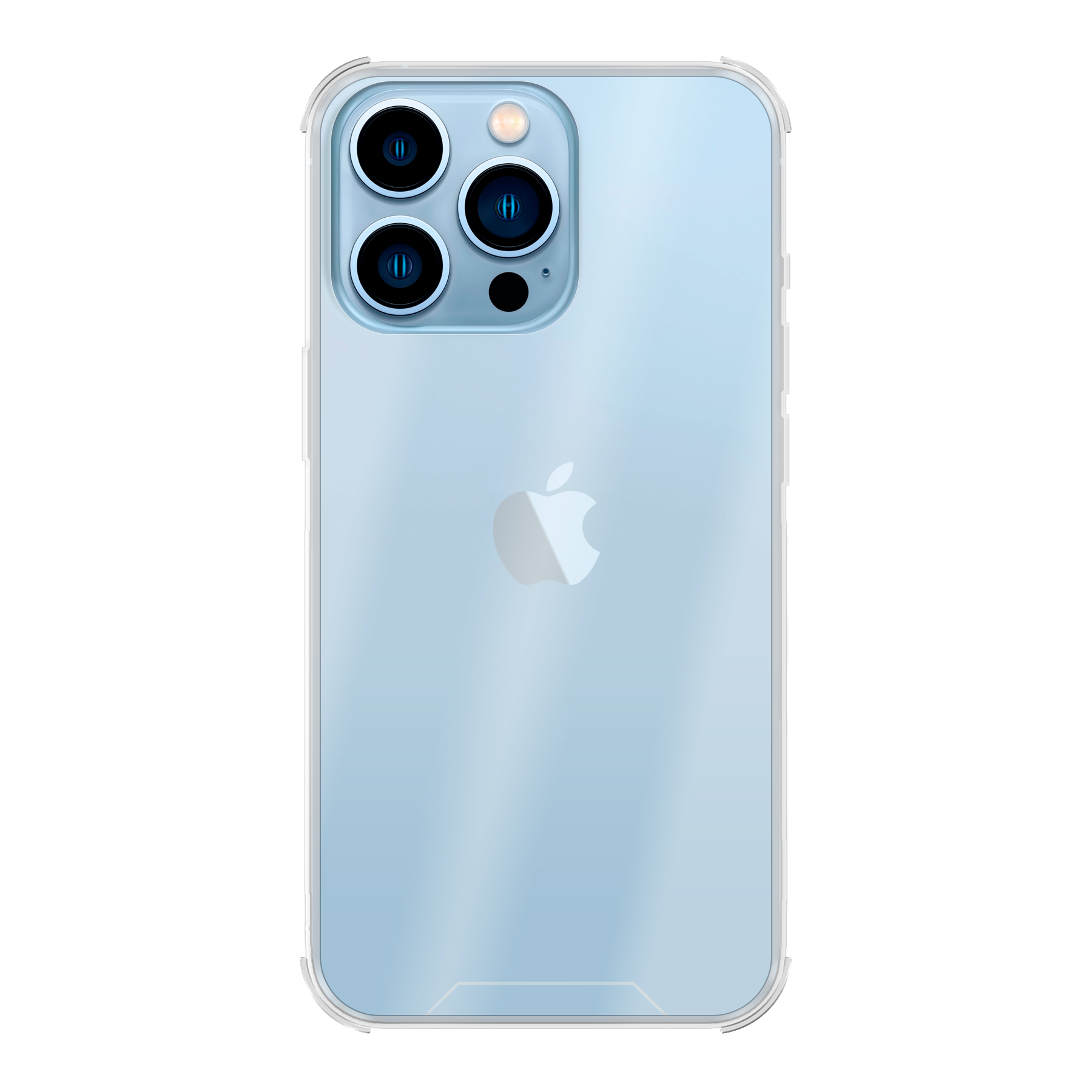 Apple iPhone 13 Pro Max Bumper case (achterkant bedrukt, transparant)