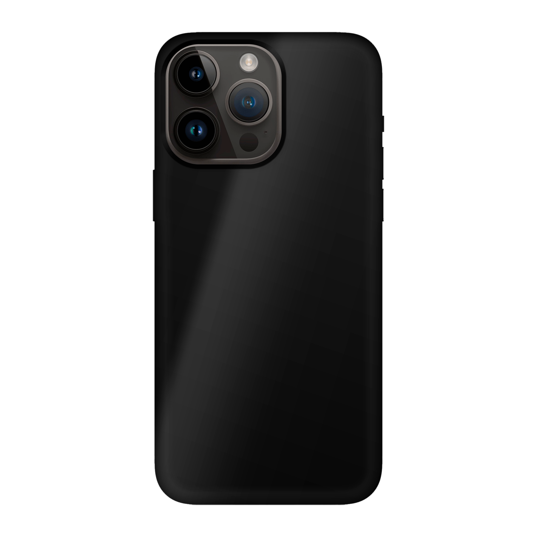 Apple iPhone 14 Pro Max Zachte hoes (achterkant bedrukt, zwart)