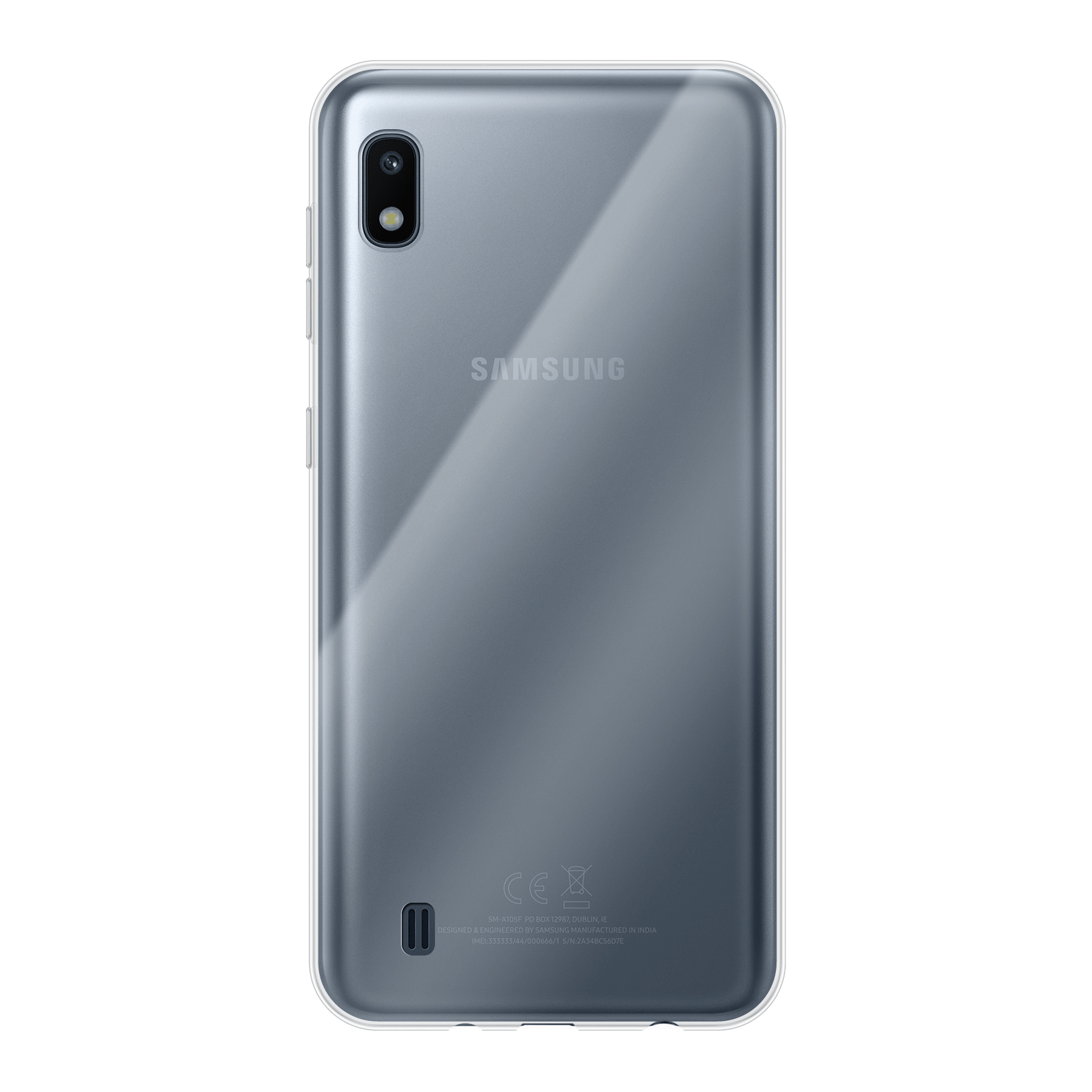 Samsung Galaxy A10 Zachte hoes (achterkant bedrukt, transparant)