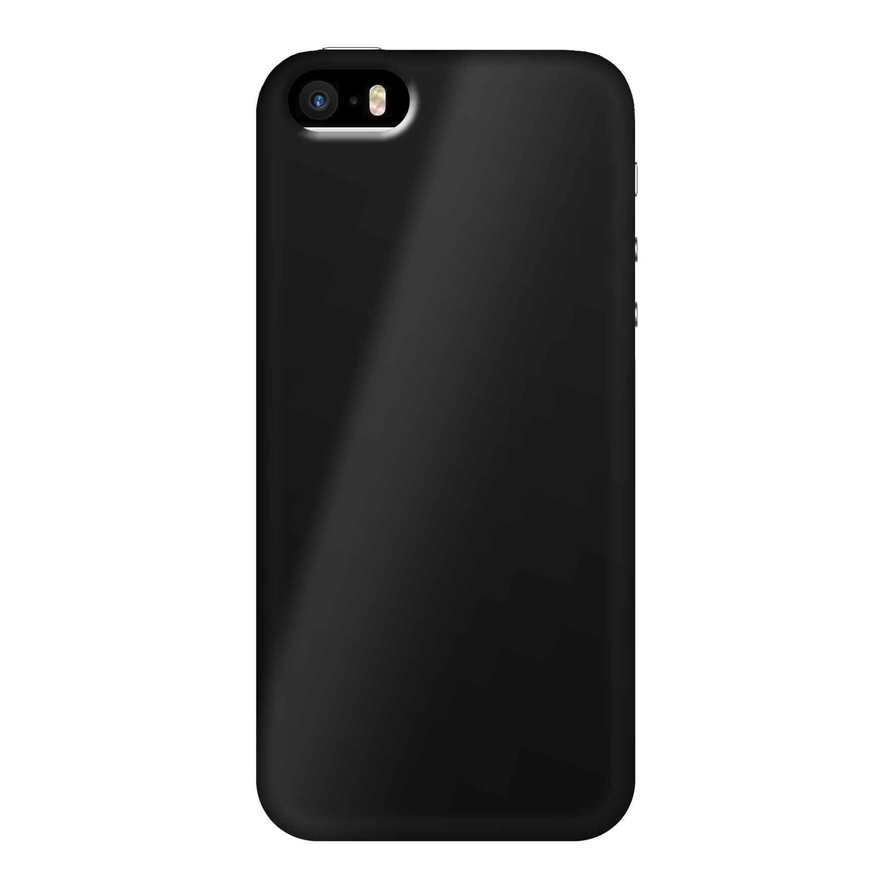 Apple iPhone 5 / 5s / SE (2016) Zachte hoes (achterkant bedrukt, zwart)