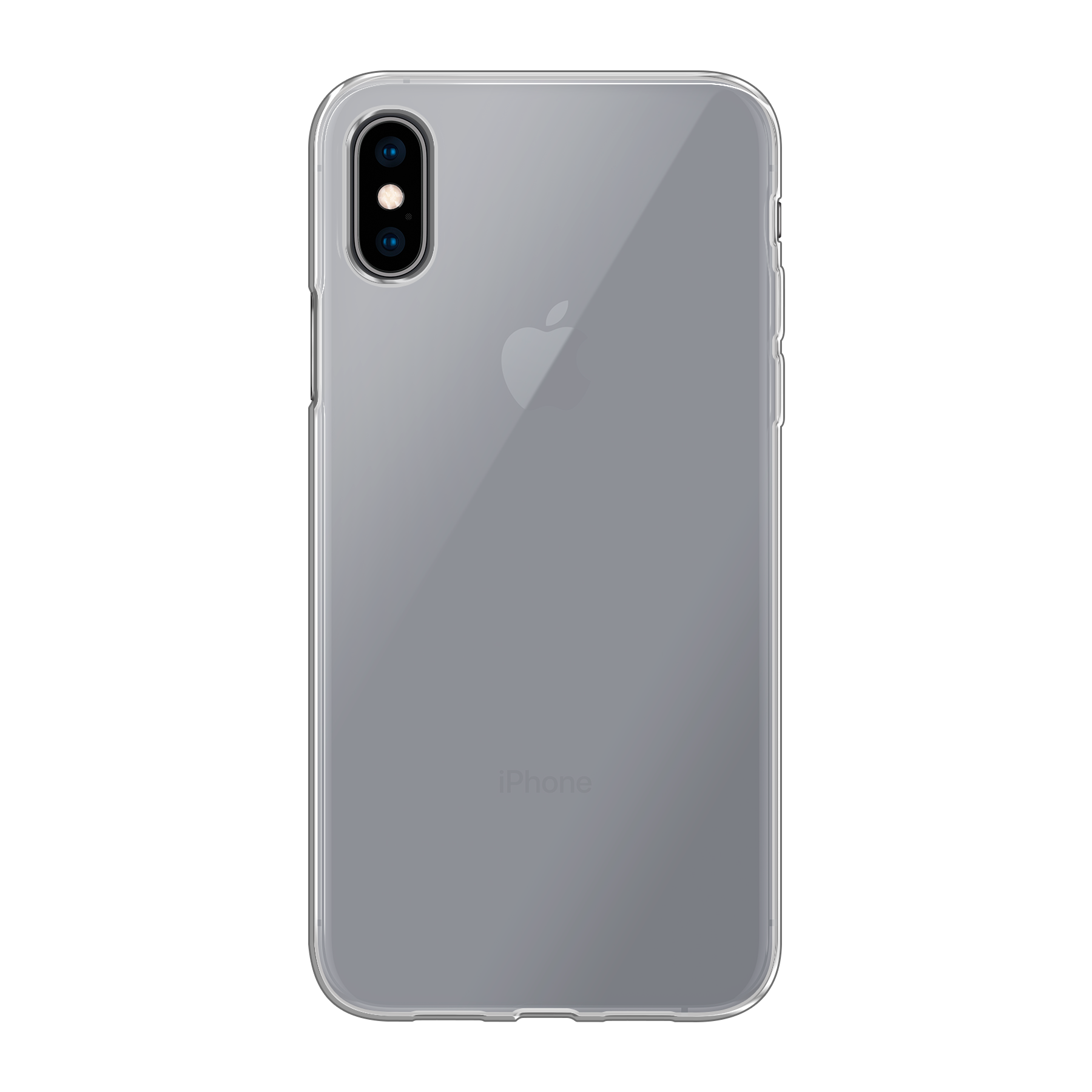 Apple iPhone X / Xs Zachte case (achterkant bedrukt, transparant)
