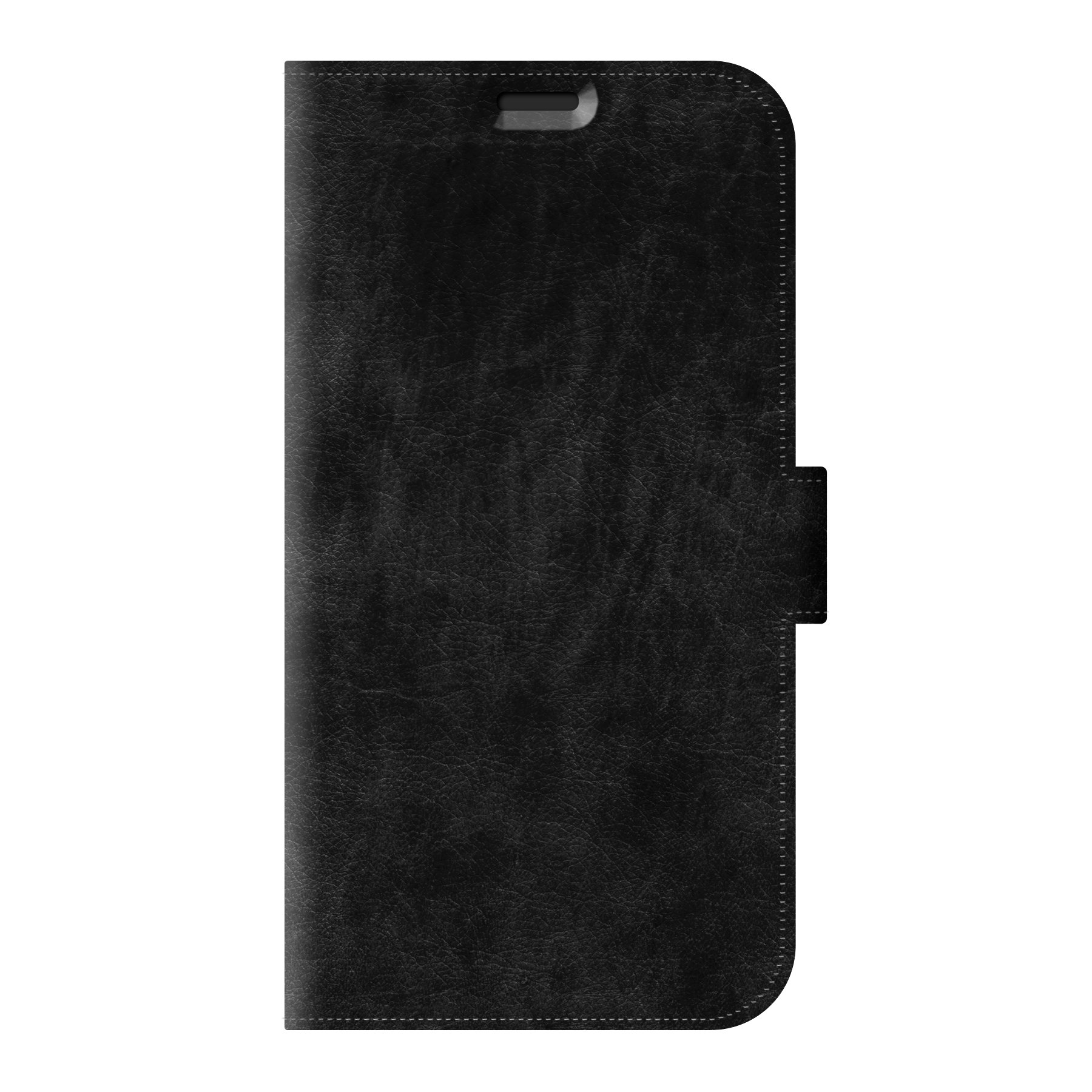 Apple iPhone Xr Wallet hoesje (voorzijde bedrukt, zwart)