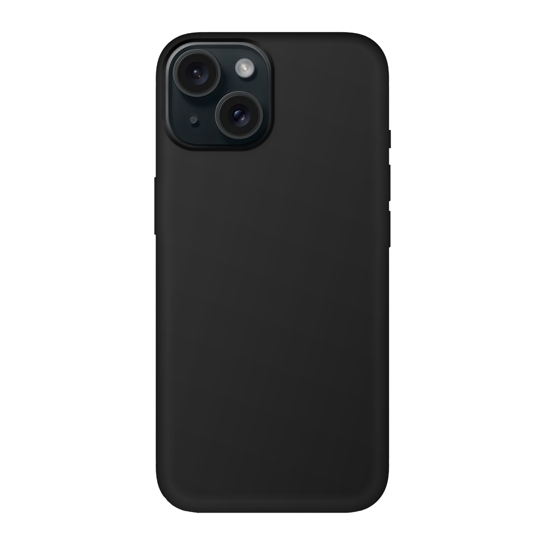 Apple iPhone 15 Zachte hoes (achterkant bedrukt, zwart)