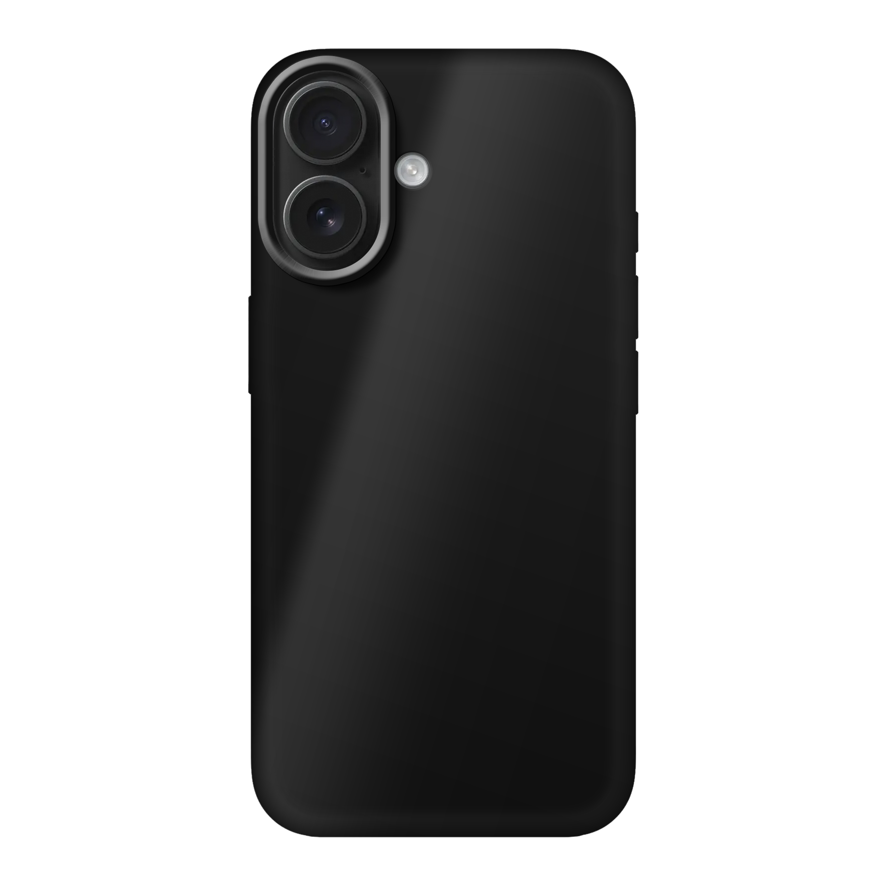 Apple iPhone 16 Zachte hoes (achterkant bedrukt, zwart)