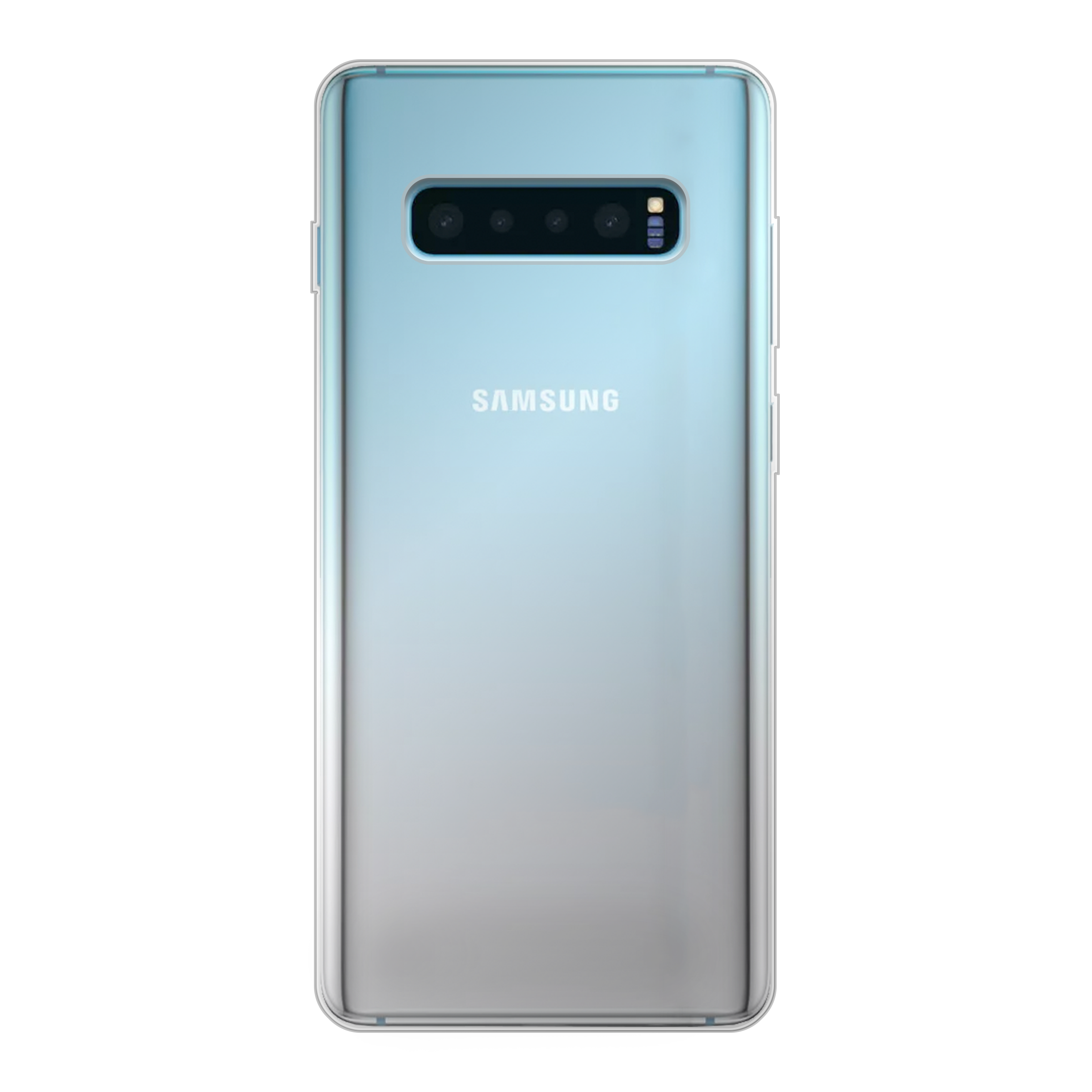 Samsung Galaxy S10 Plus Zachte hoes (achterkant bedrukt, transparant)