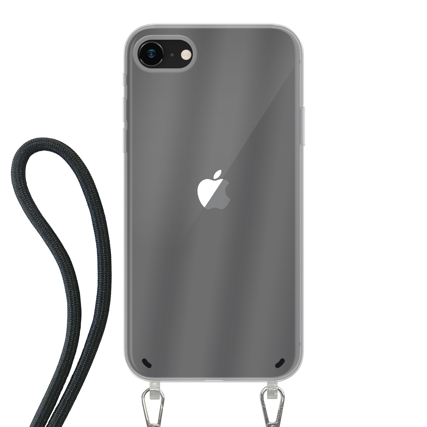 Apple iPhone 7 / 8 / SE (2020) / SE (2022) Crossbody hoesje (achterkant bedrukt, transparant)