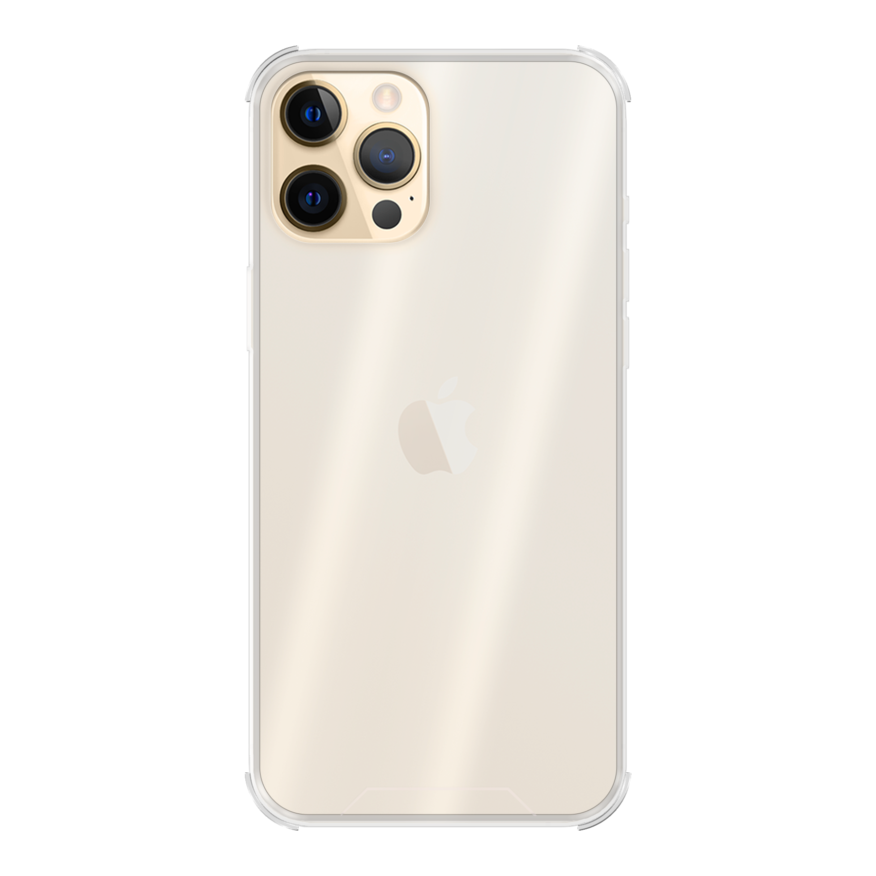 Apple iPhone 12 Pro Max Bumper case (achterkant bedrukt, transparant)