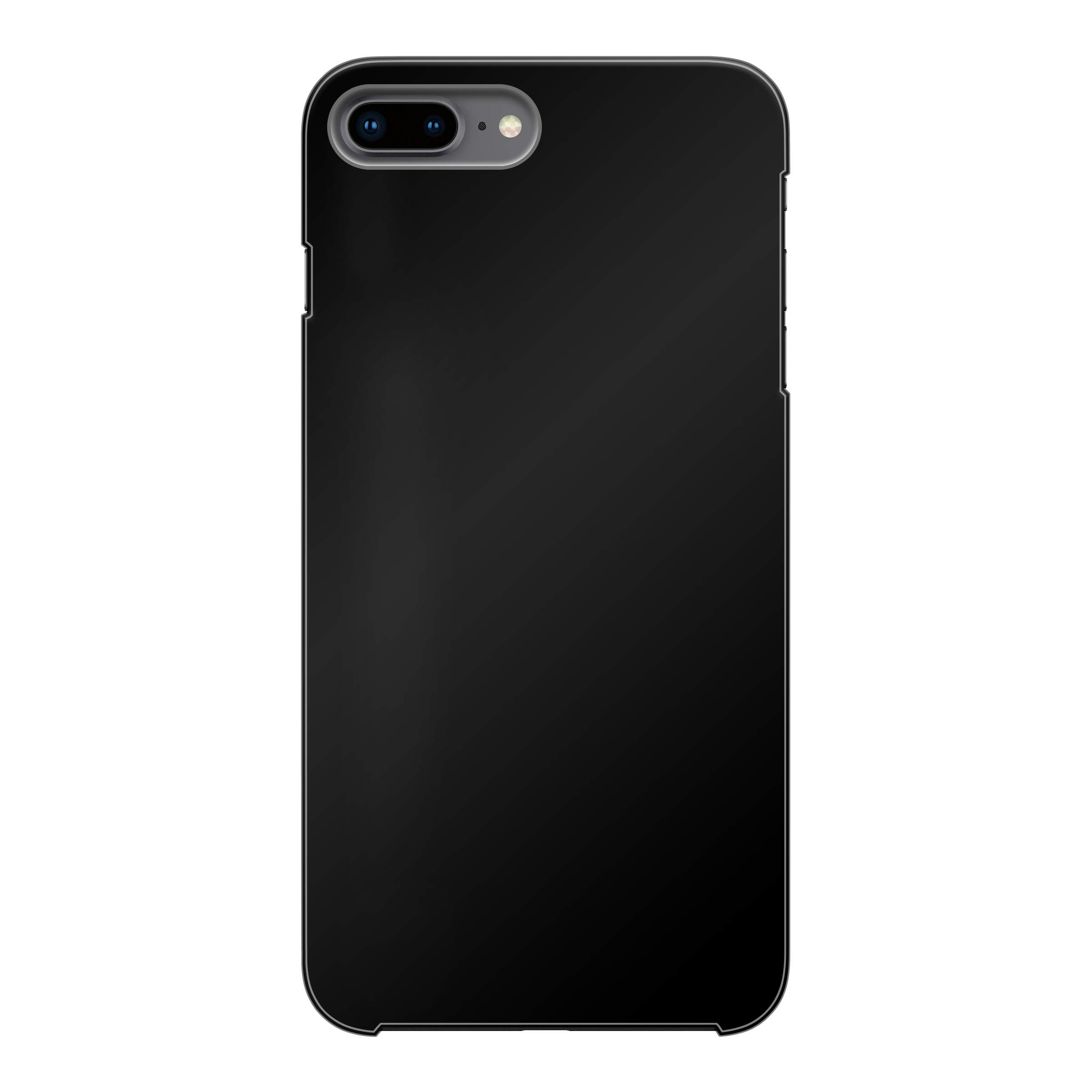 Apple iPhone 7 Plus / 8 Plus Hardcase (achterkant bedrukt, zwart)