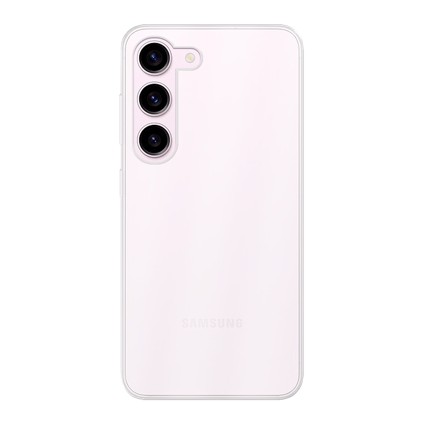 Samsung Galaxy S23 Zachte hoes (achterkant bedrukt, transparant)