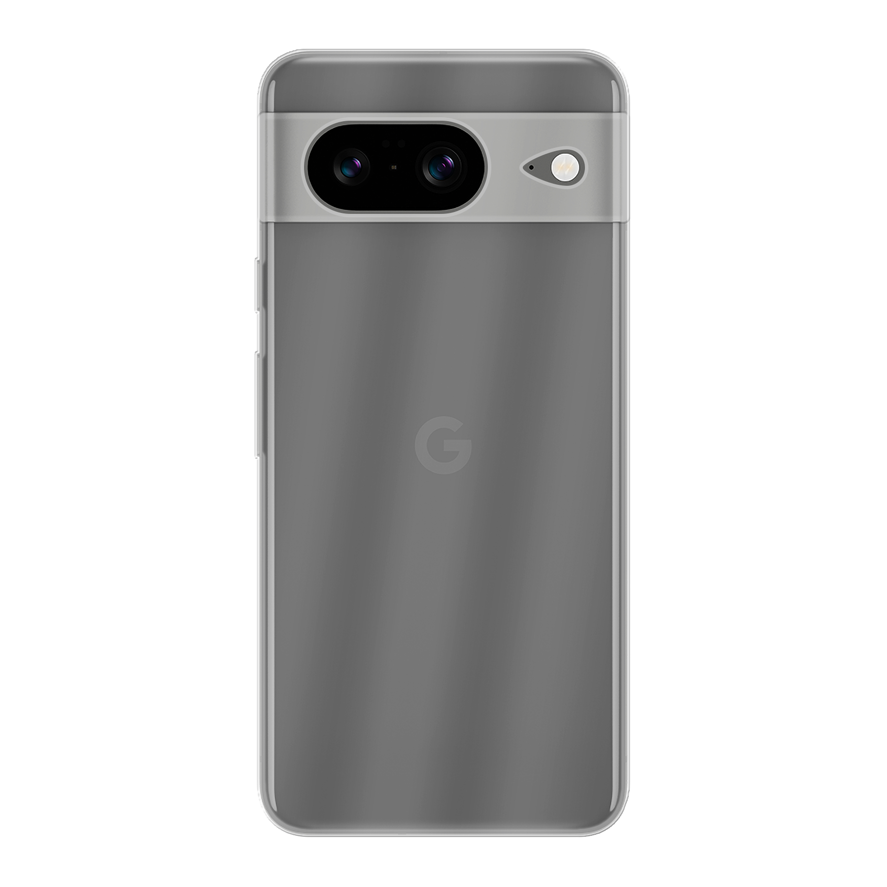 Google Pixel 8 Zachte hoes (achterkant bedrukt, transparant)