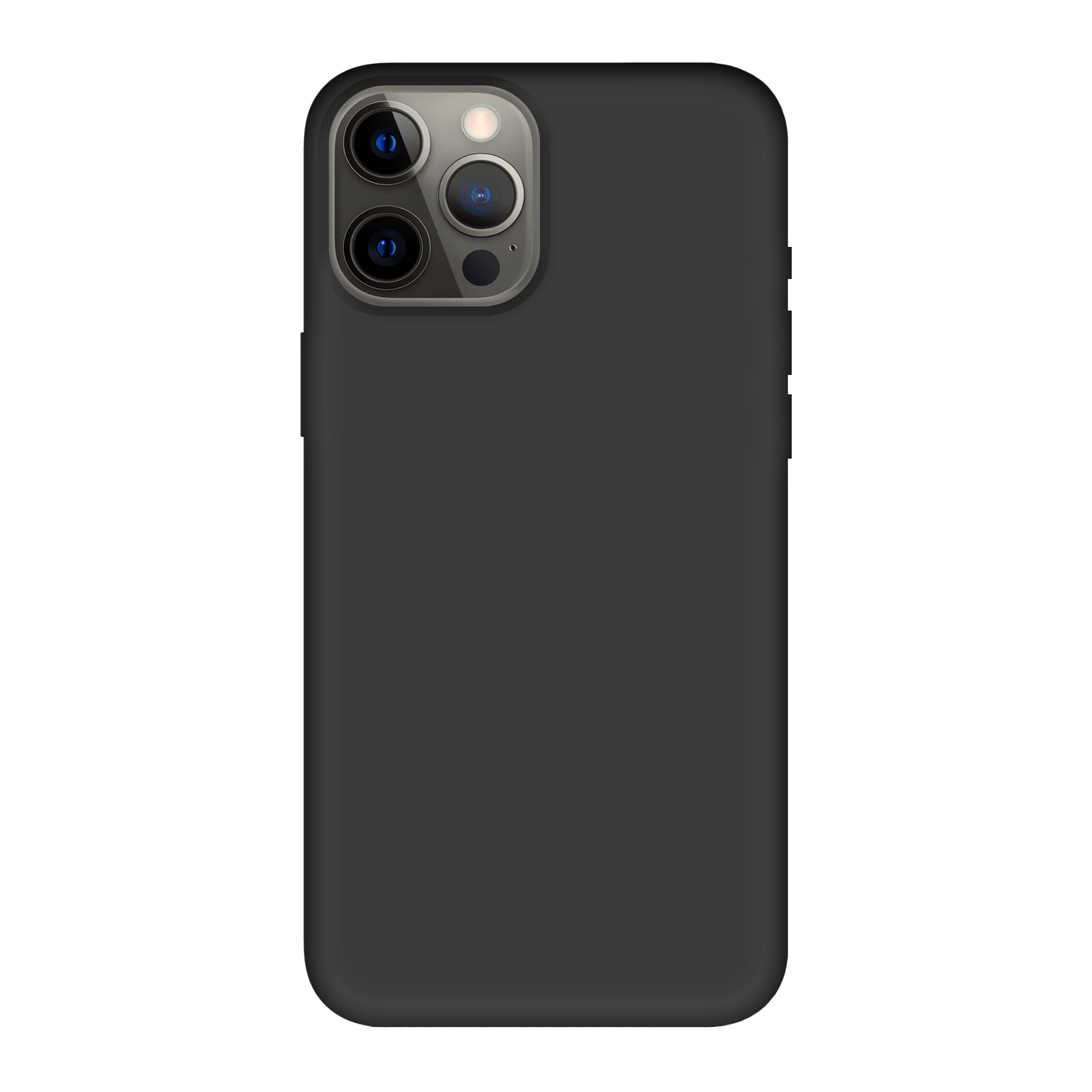 Apple iPhone 12 Pro Max Biologisch afbreekbaar hoesje (achterkant bedrukt, zwart)