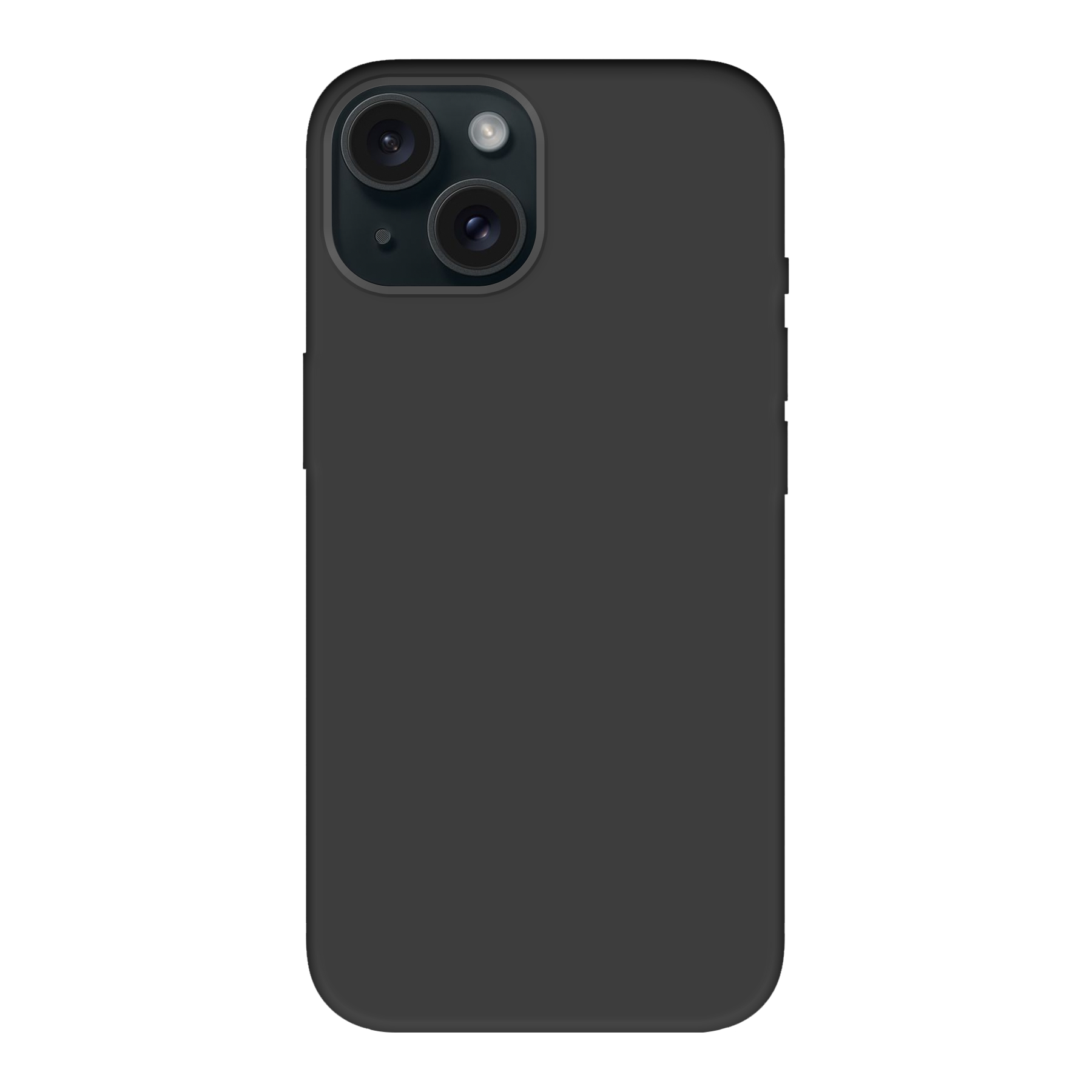 Apple iPhone 15 Biologisch afbreekbaar hoesje (achterkant bedrukt, zwart)