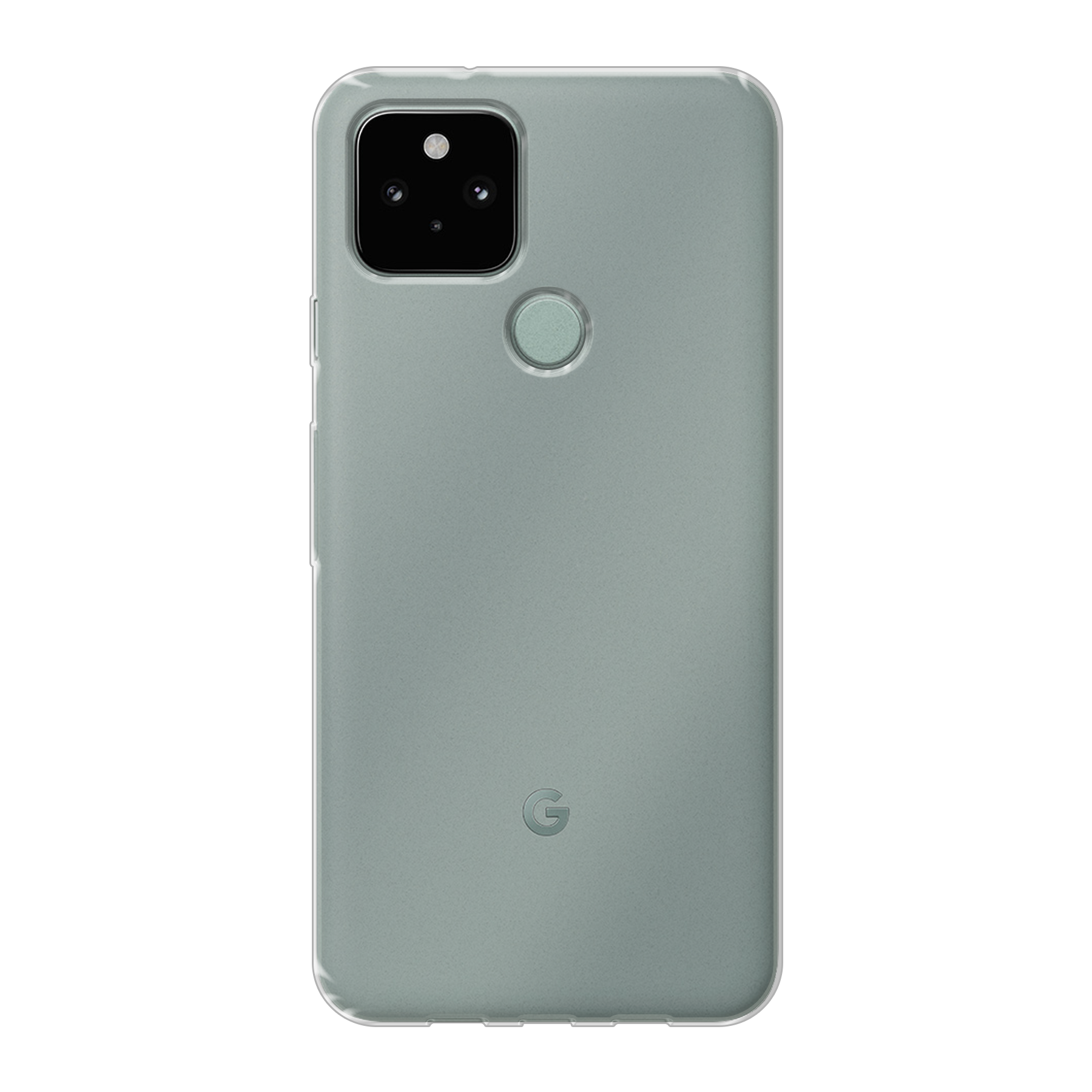 Google Pixel 5 Soft case (achterkant bedrukt, transparant)