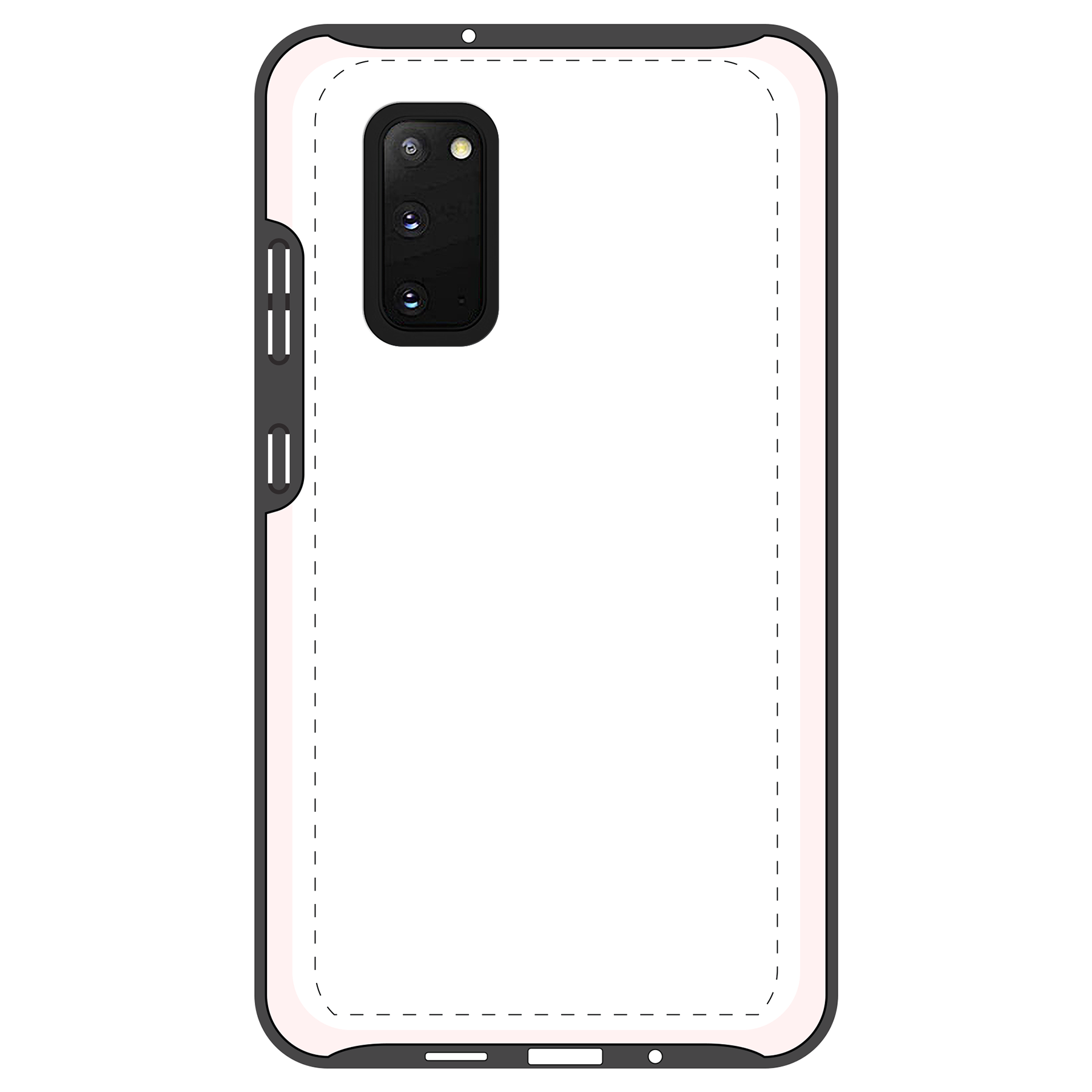 Samsung Galaxy S20 / Galaxy S20 5G Tough case (volledig bedrukt, zwarte inzet)