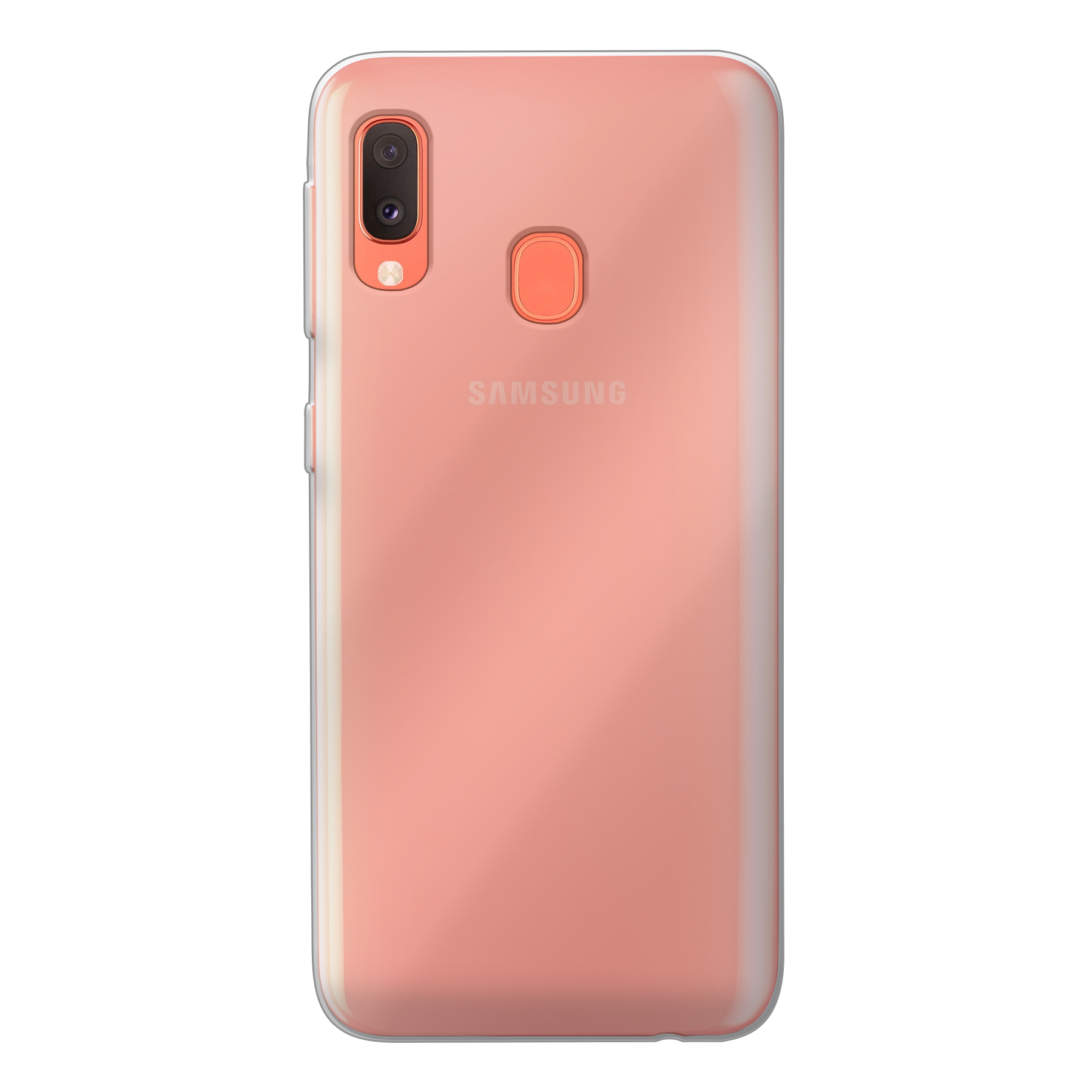 Samsung Galaxy A20e Zachte case (achterkant bedrukt, transparant)