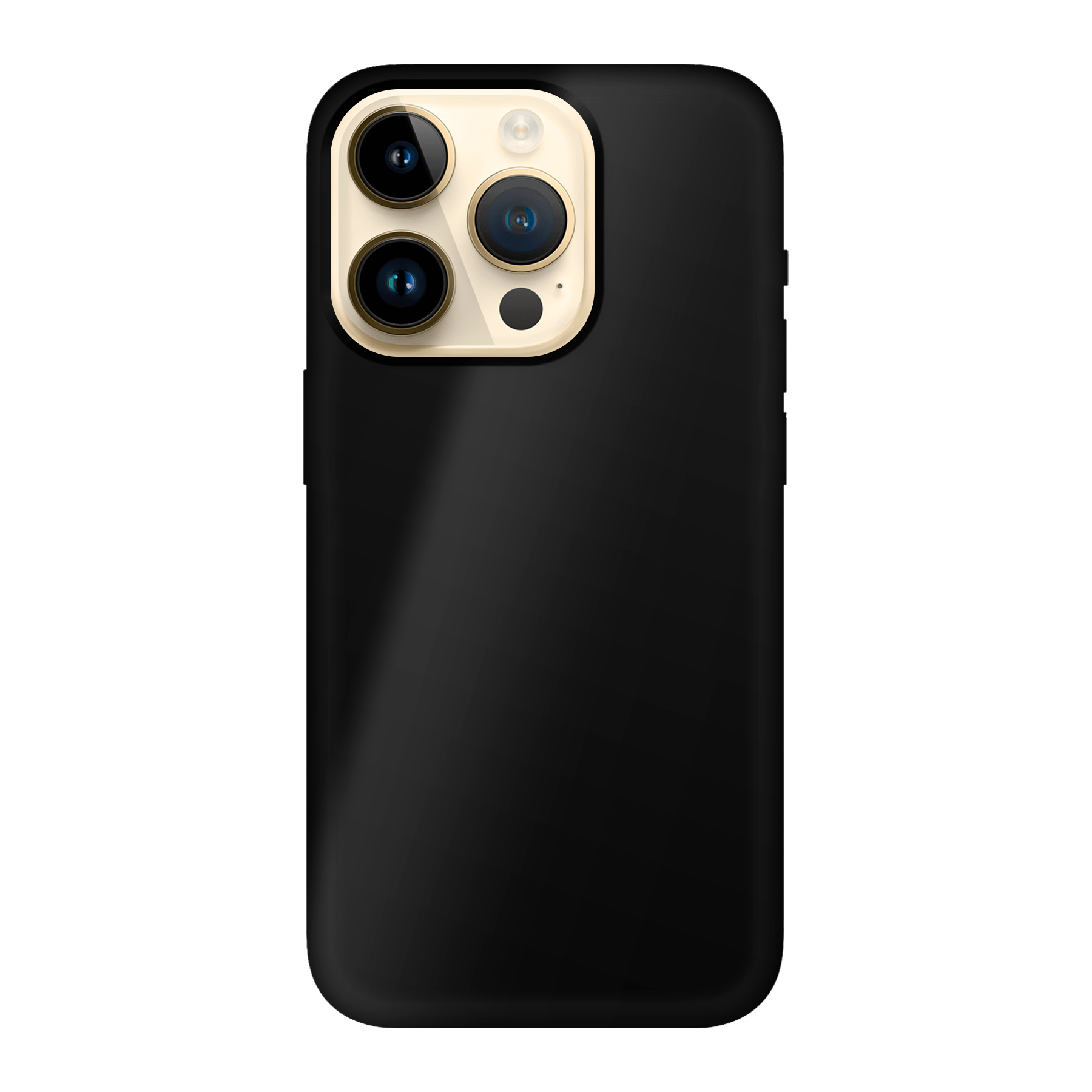 Apple iPhone 14 Pro Zachte hoes (achterkant bedrukt, zwart)