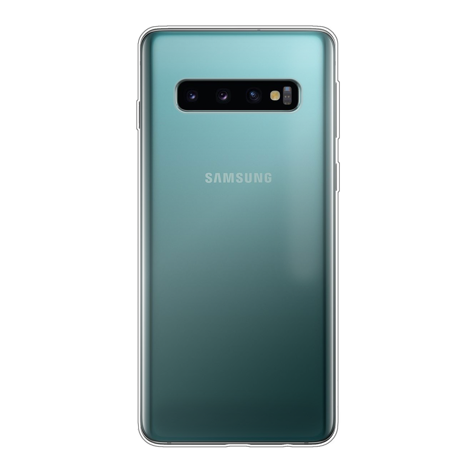 Samsung Galaxy S10 Zachte hoes (achterkant bedrukt, transparant)