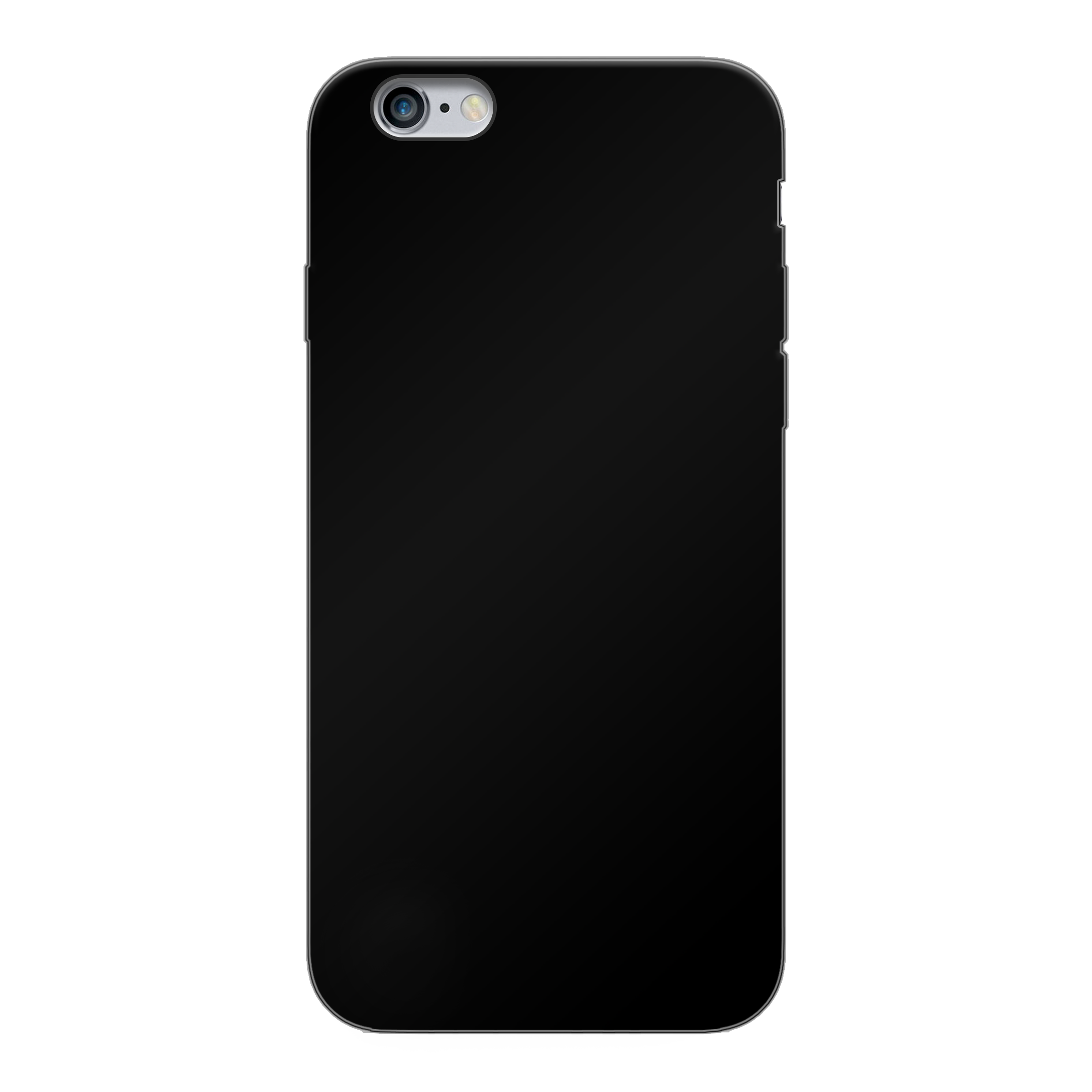 Apple iPhone 6 / 6s Zachte hoes (achterkant bedrukt, zwart)