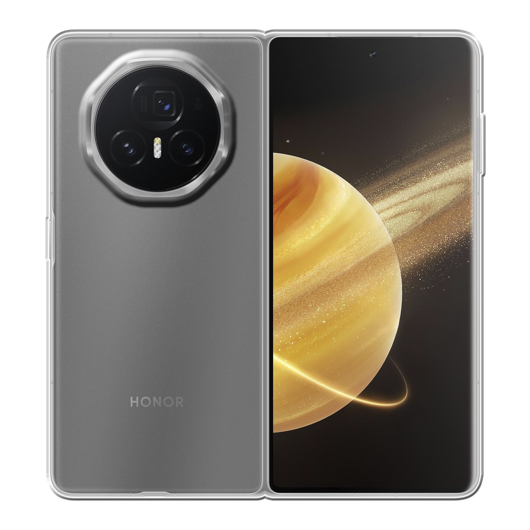 Honor Magic V3 hardcase (achterkant bedrukt, transparant)