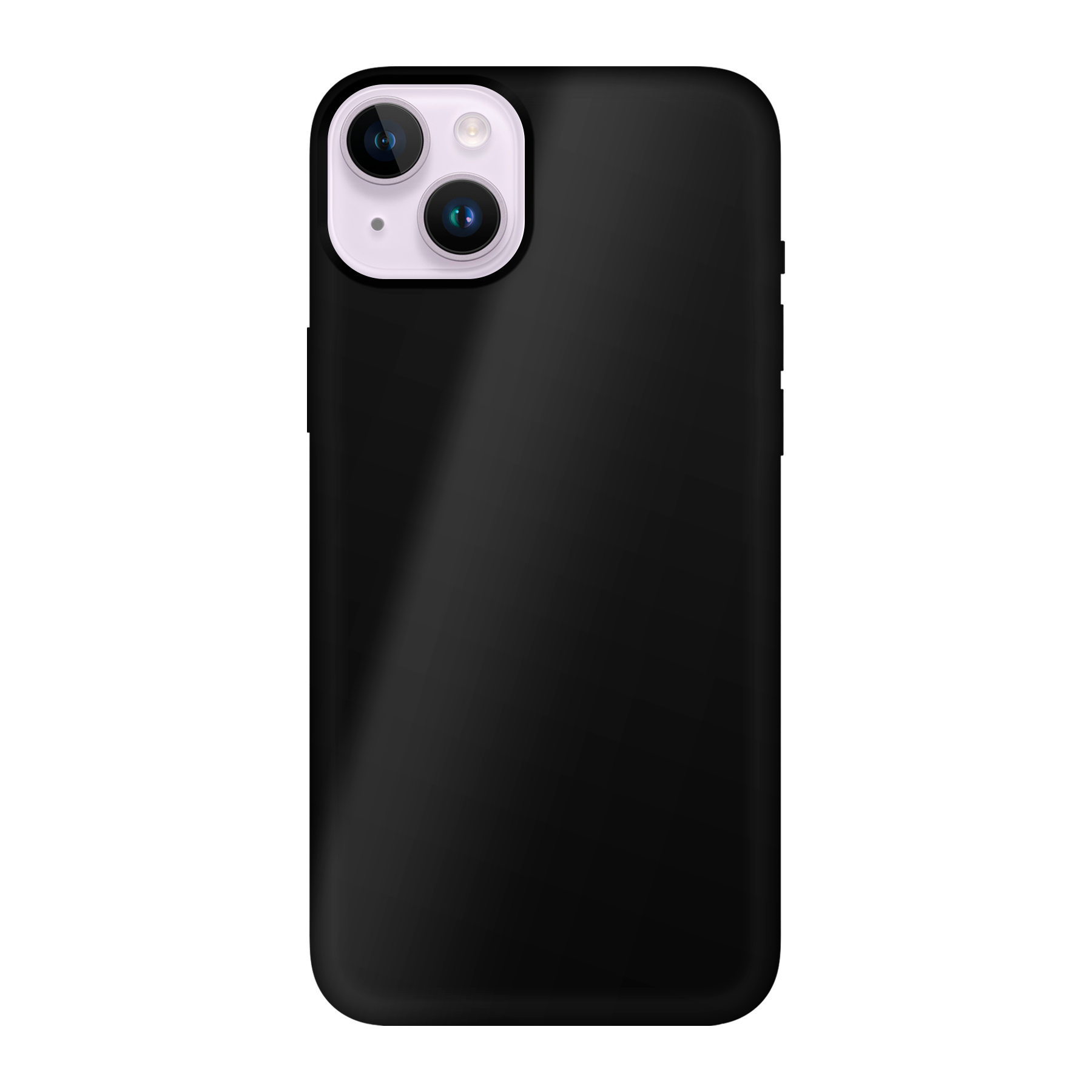 Apple iPhone 14 Plus Zachte hoes (achterkant bedrukt, zwart)