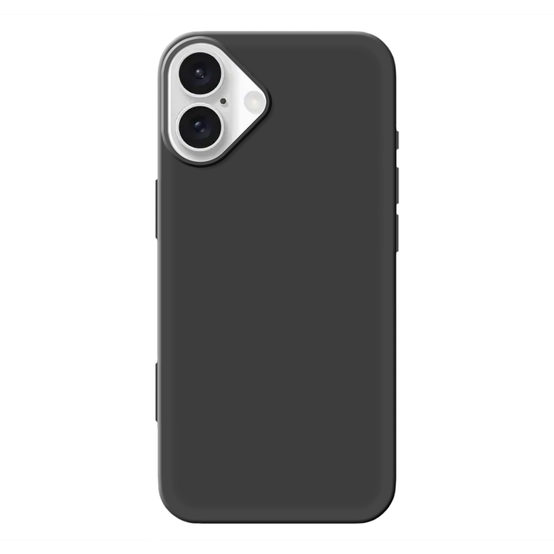 Apple iPhone 16 Biologisch afbreekbaar hoesje (achterkant bedrukt, zwart)