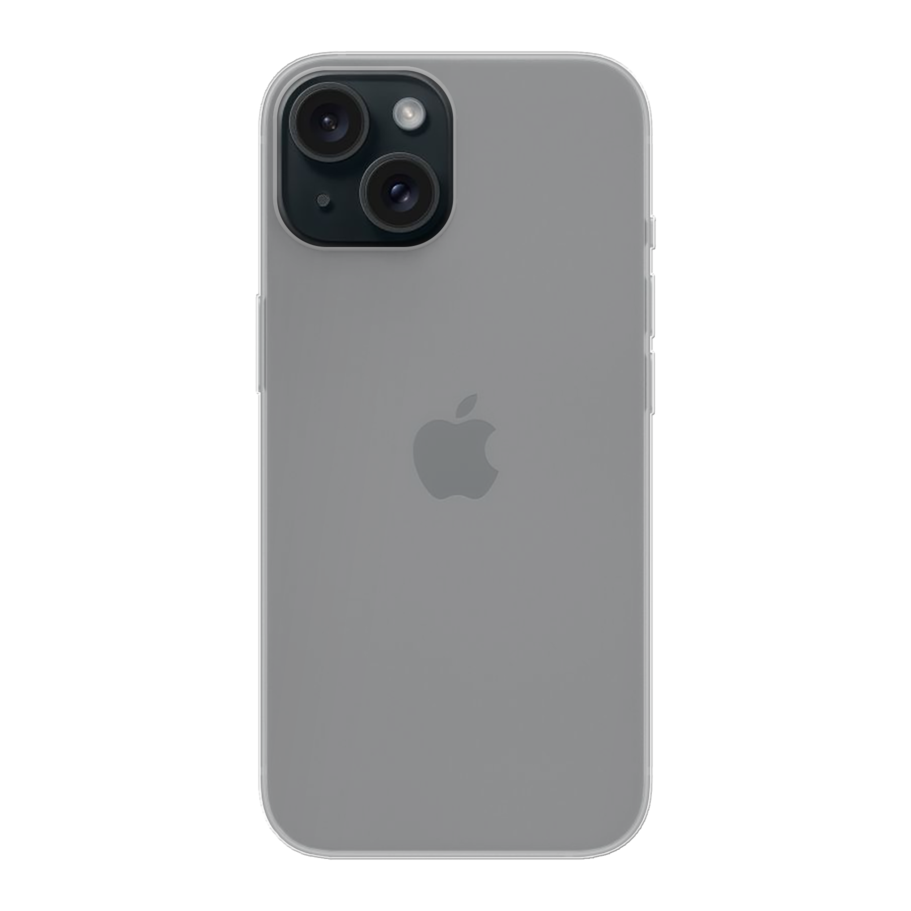 Apple iPhone 15 Zachte case (achterkant bedrukt, transparant)
