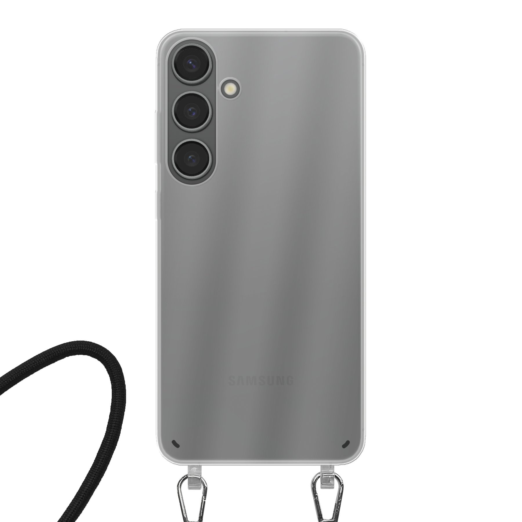 Samsung Galaxy S24 Plus Crossbody hoesje (achterkant bedrukt, transparant)
