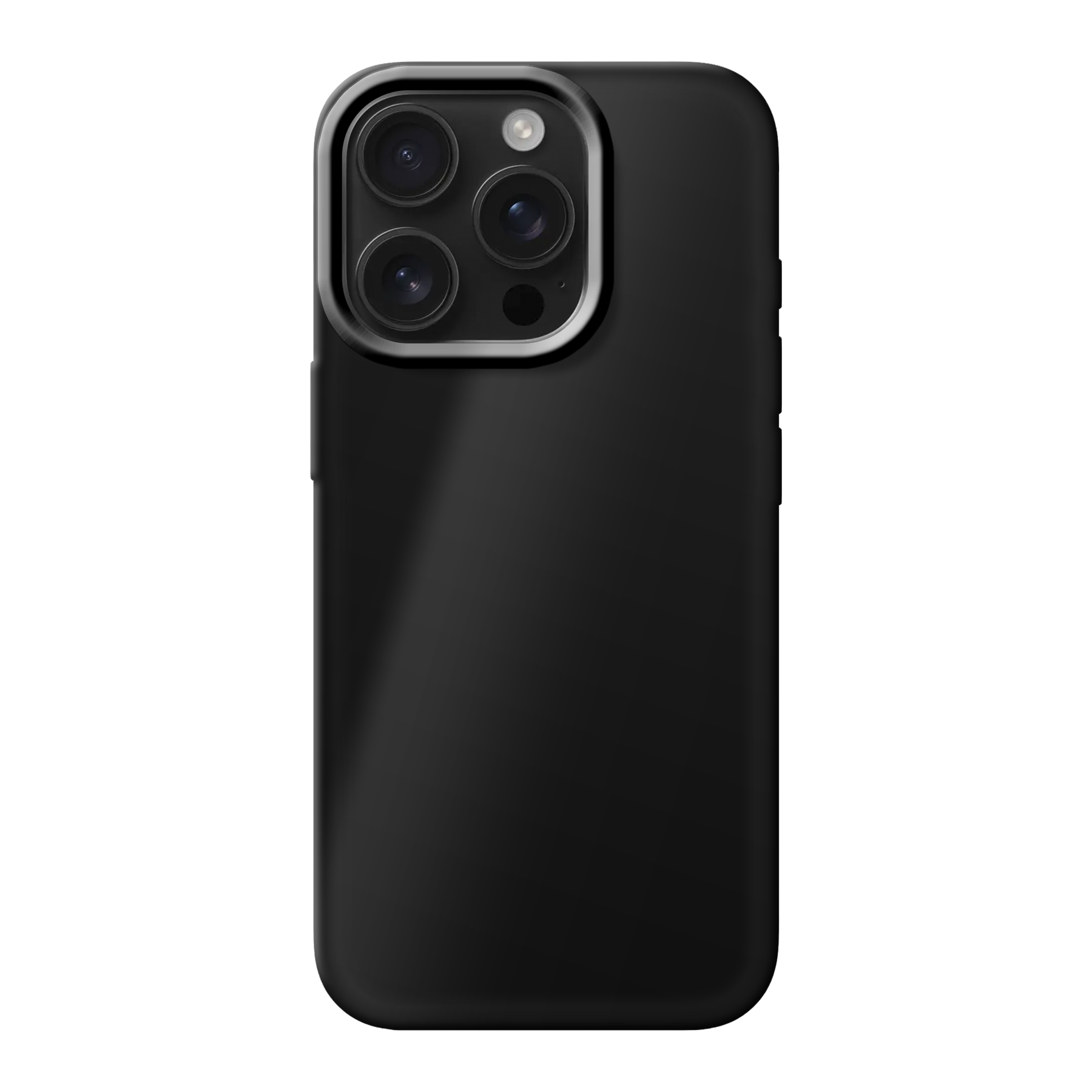 Apple iPhone 16 Pro Zachte hoes (achterkant bedrukt, zwart)