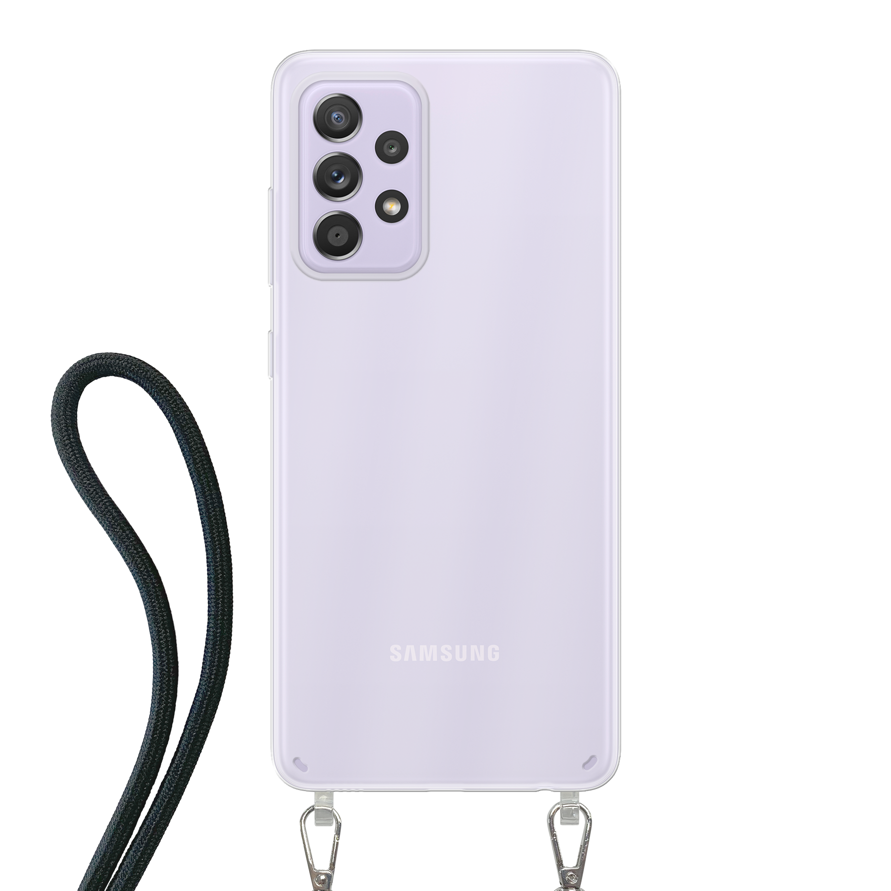 Samsung Galaxy A52 / A52 5G / A52s 5G Crossbody hoesje (achterkant bedrukt, transparant)
