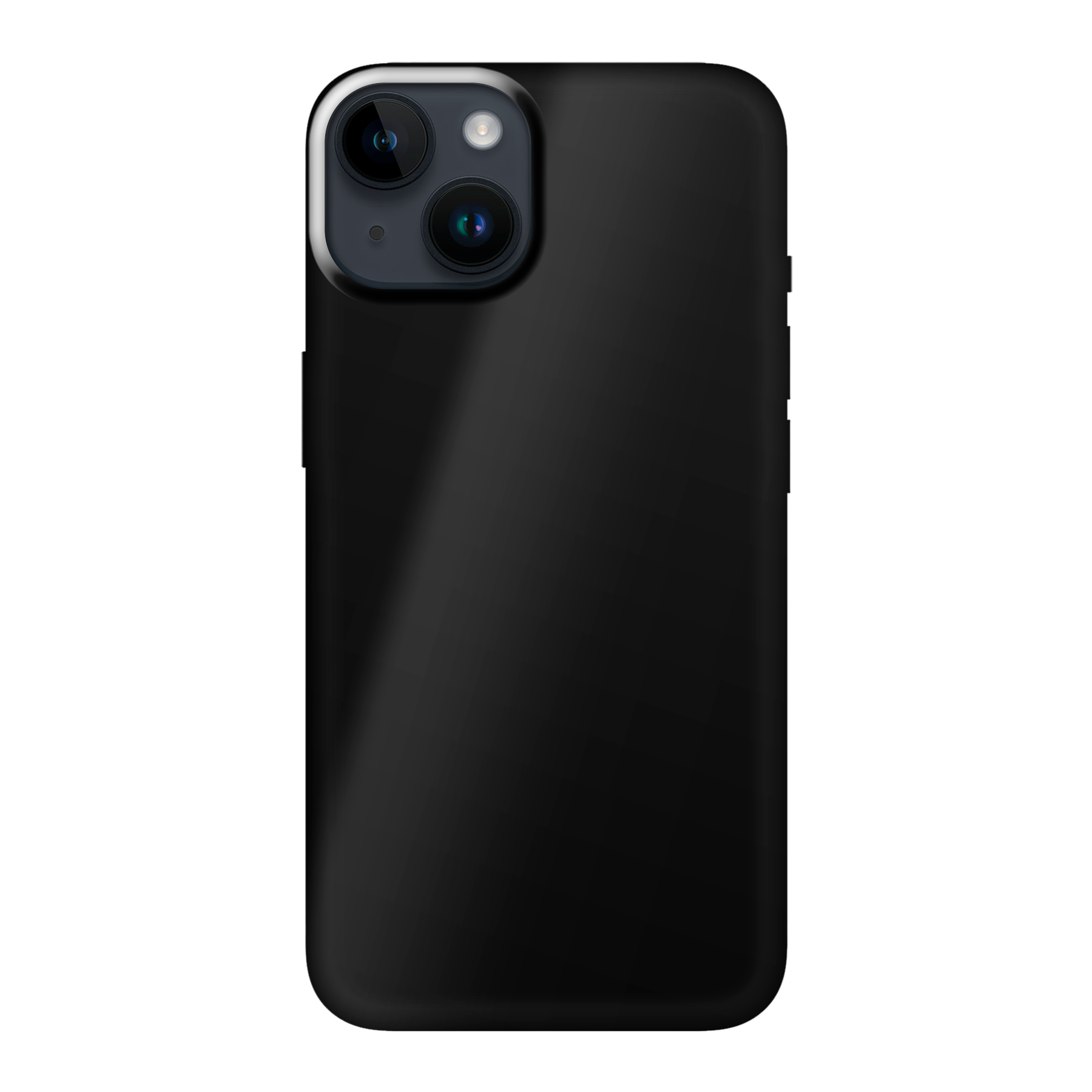 Apple iPhone 14 Zachte hoes (achterkant bedrukt, zwart)