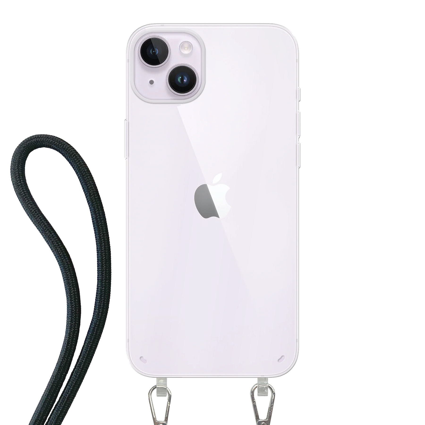 Apple iPhone 14 Plus Crossbody hoesje (achterkant bedrukt, transparant)