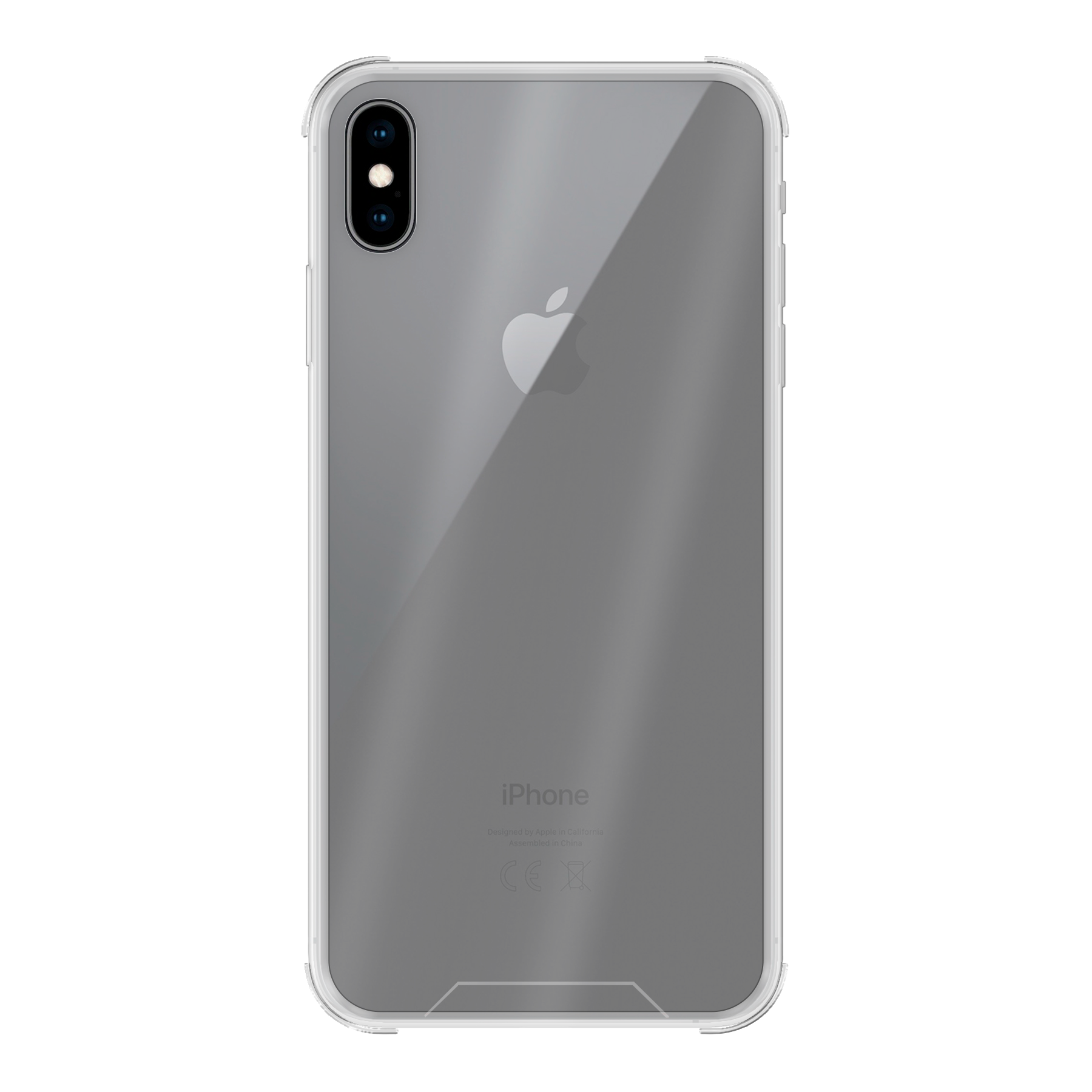 Apple iPhone X / Xs Bumper case (achterkant bedrukt, transparant)