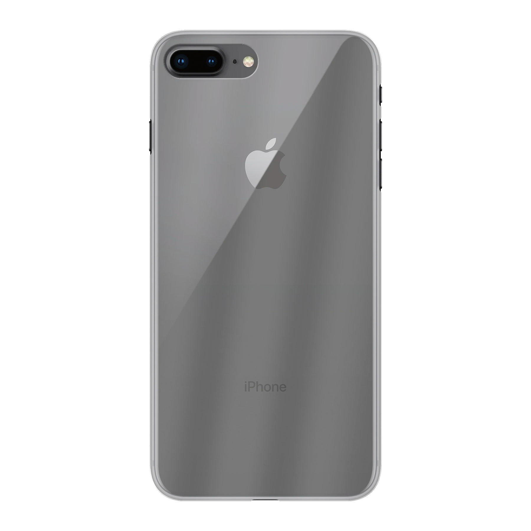 Apple iPhone 7 Plus / 8 Plus Zachte case (achterkant bedrukt, transparant)