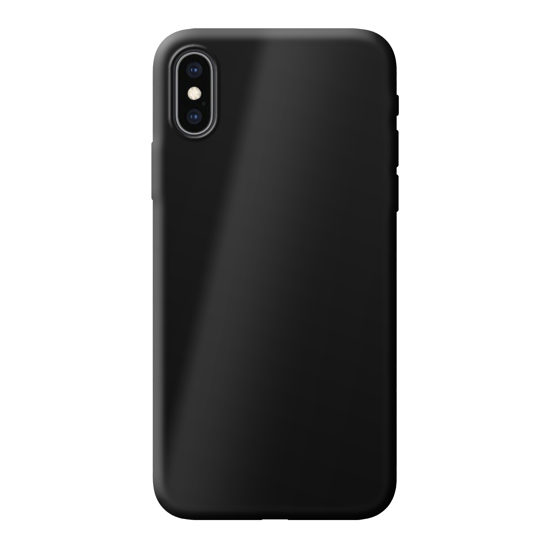 Apple iPhone X / Xs Zachte case (achterkant bedrukt, zwart)
